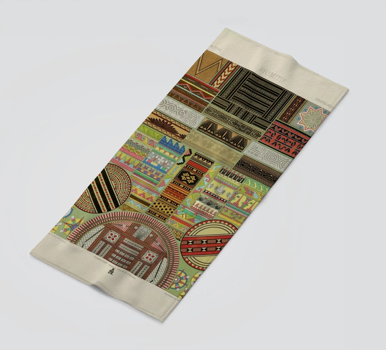 Primitif l'ornement Polychrome - Dufour Durin F. Racinet toalla de playa de Artokoloro Quint Lox Ltd