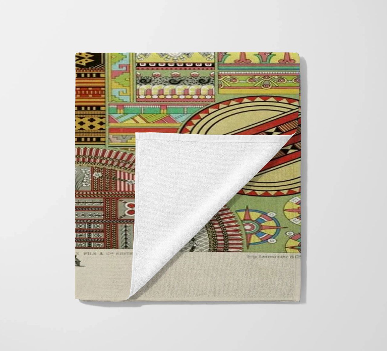 Primitif l'ornement Polychrome - Dufour Durin F. Racinet toalla de playa de Artokoloro Quint Lox Ltd