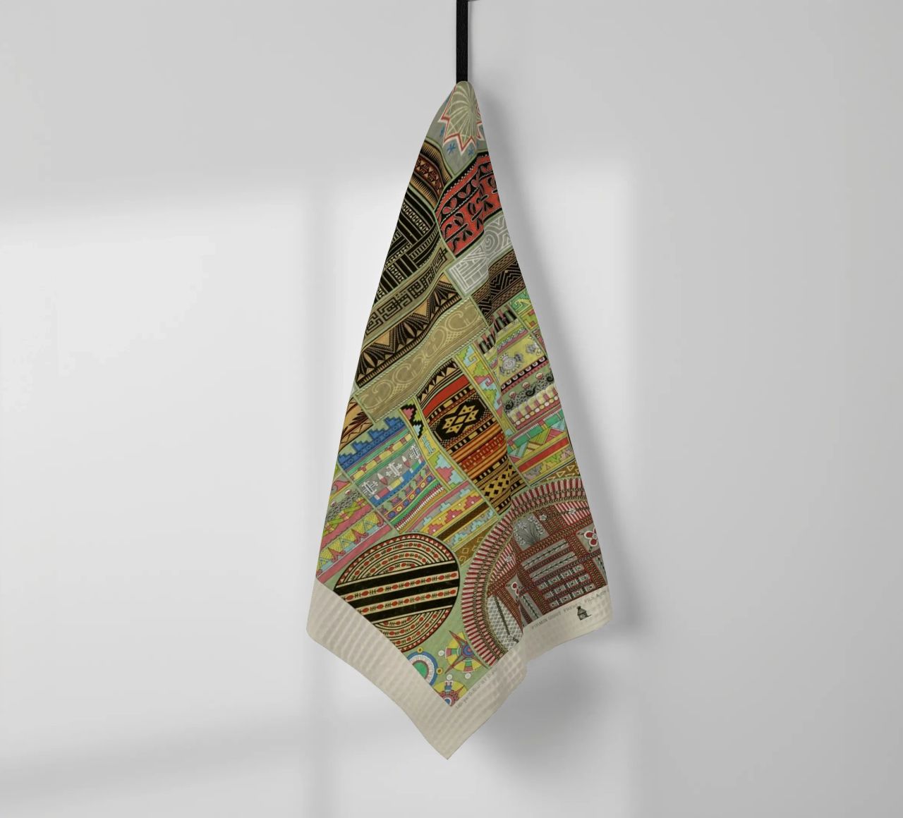 Primitif l'ornement Polychrome - Dufour Durin F. Racinet tea towel by Artokoloro Quint Lox Ltd