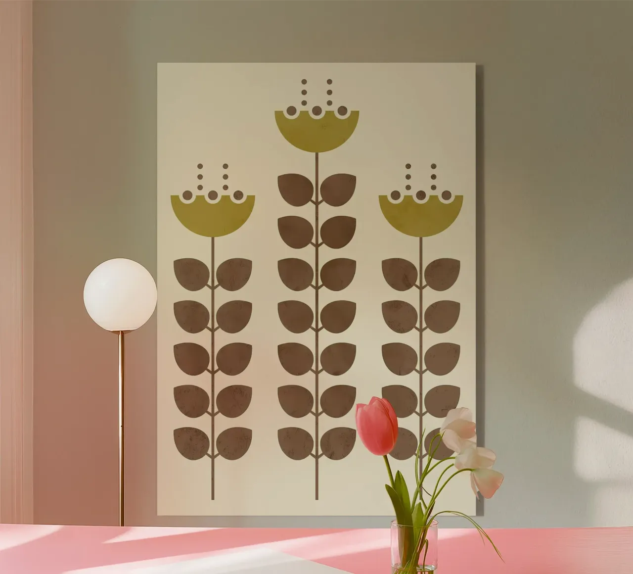 Retro moderno a tre fiori plexiglass da diedrich