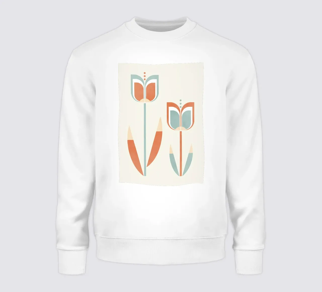 Fiori di tulipano moderni e retrò felpa da diedrich