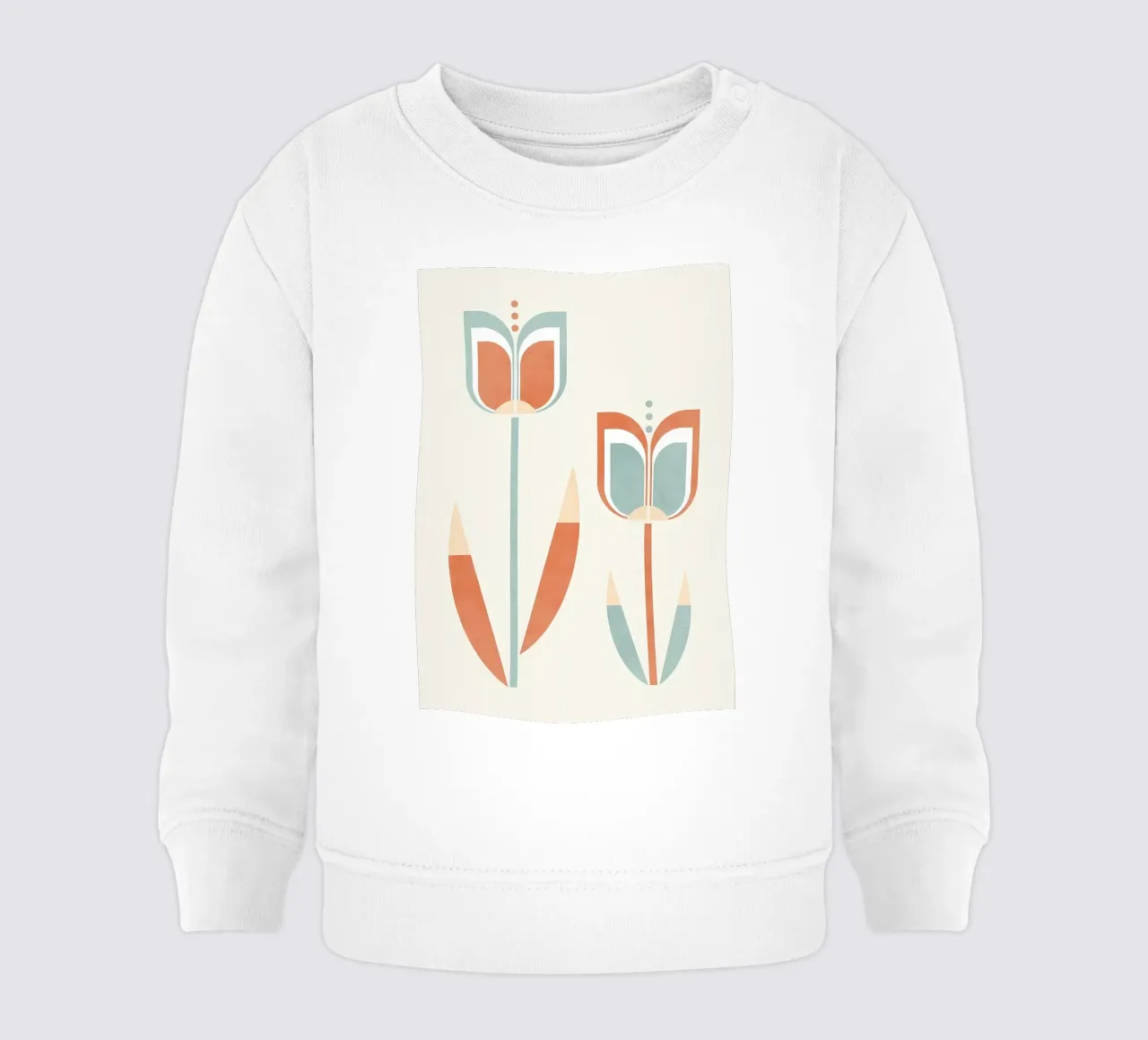 Fiori di tulipano moderni e retrò felpa neonato da diedrich