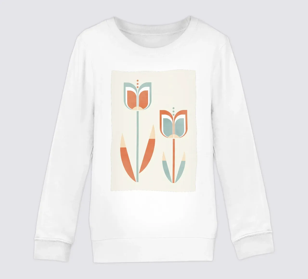 Fiori di tulipano moderni e retrò felpa bambino da diedrich