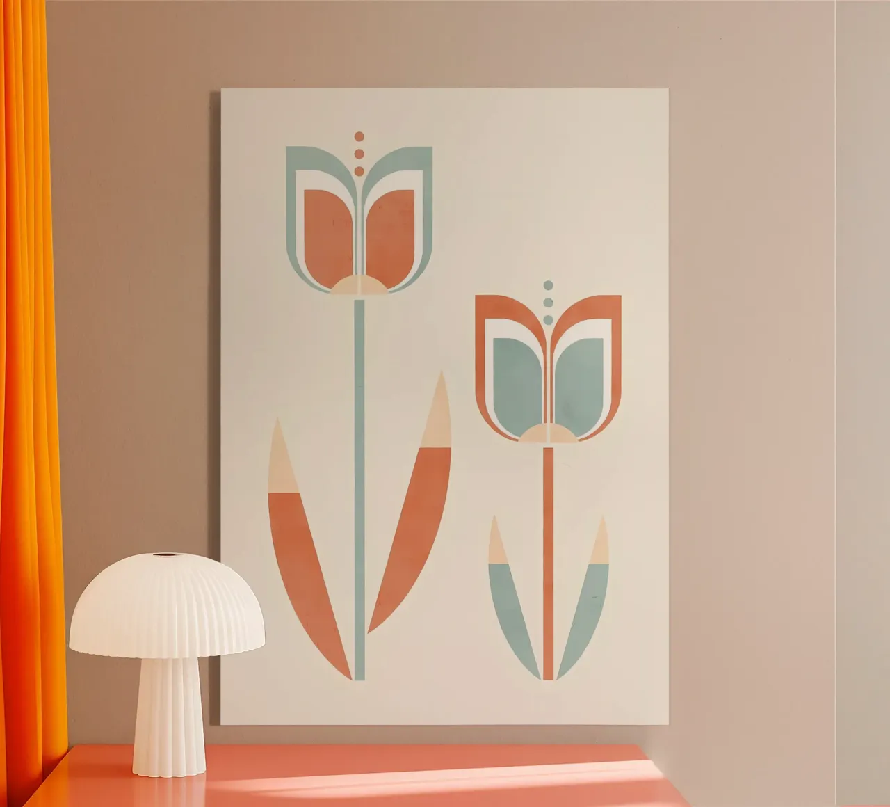 Fiori di tulipano moderni e retrò plexiglass da diedrich