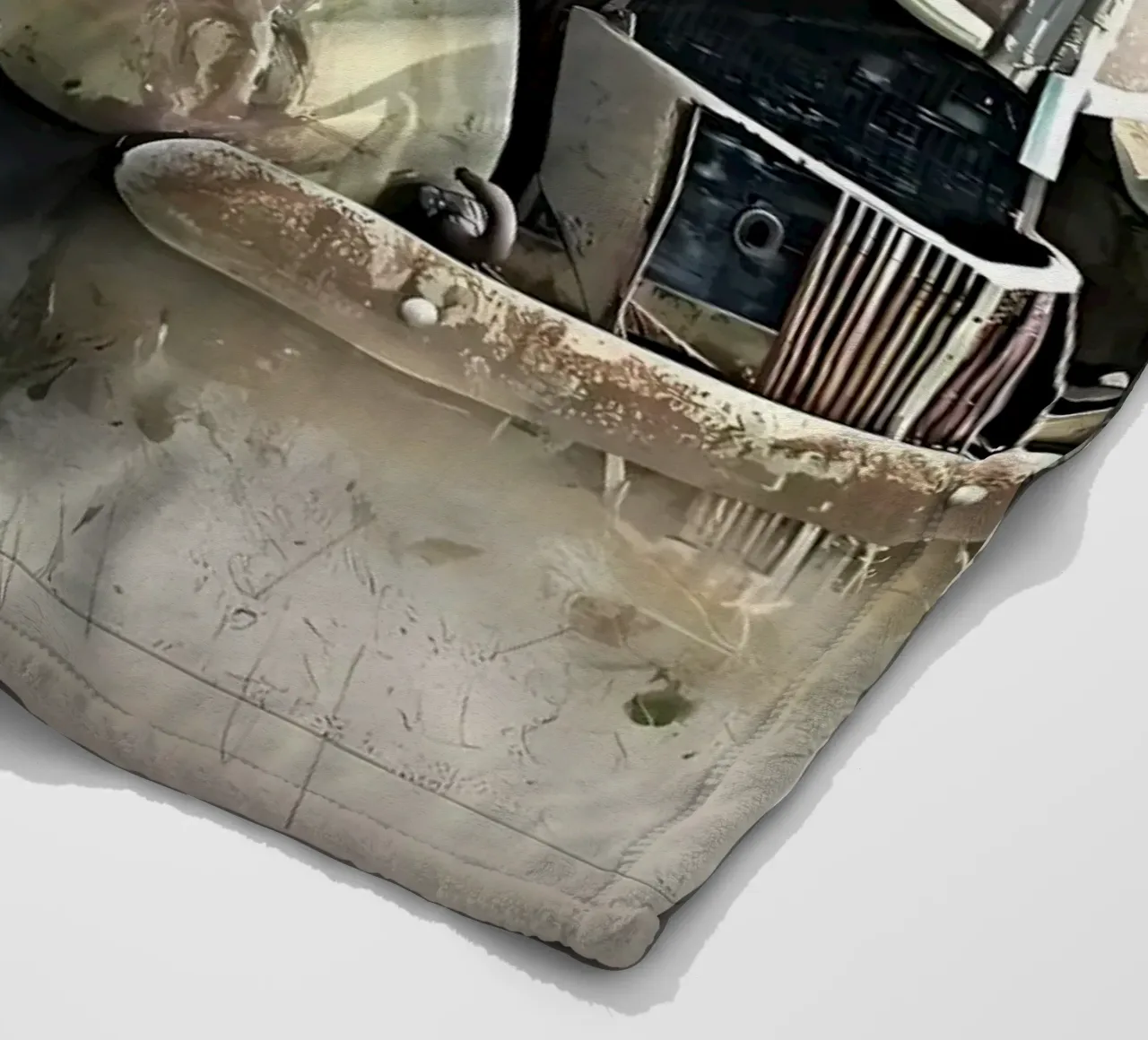 Auto retrò con fiori coperta in pile da diedrich
