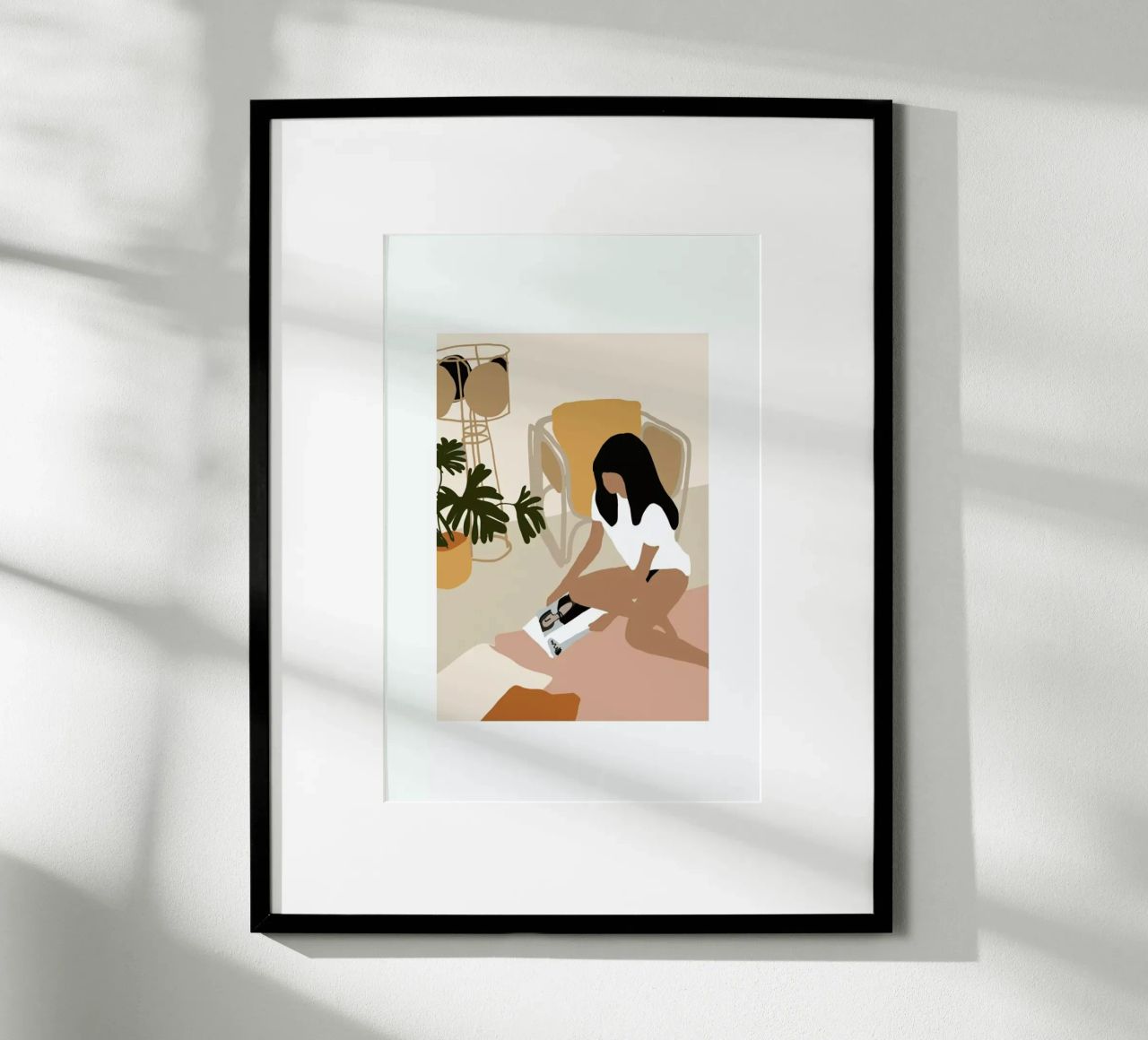 Sunday poster with wooden frame by Pure