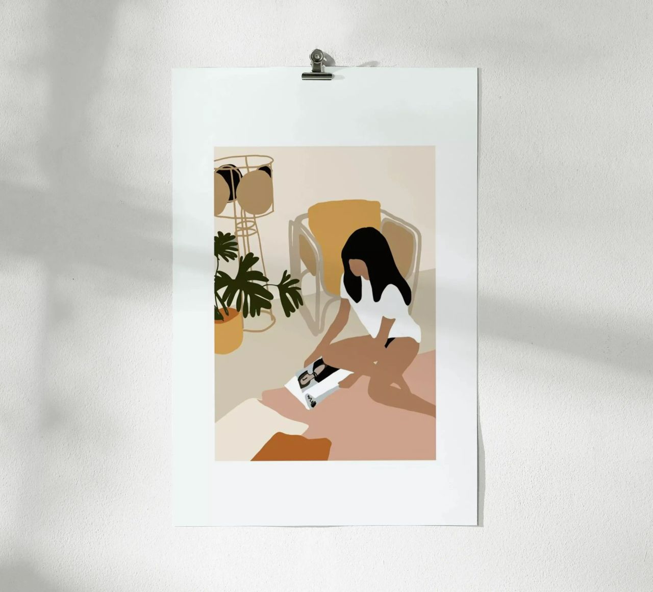 Sunday poster with wooden frame by Pure