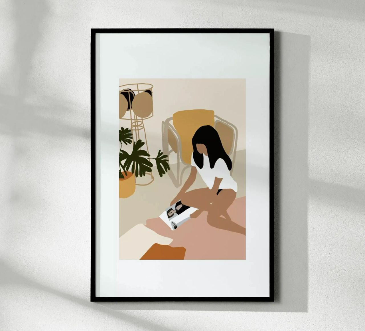 Sunday poster with wooden frame by Pure