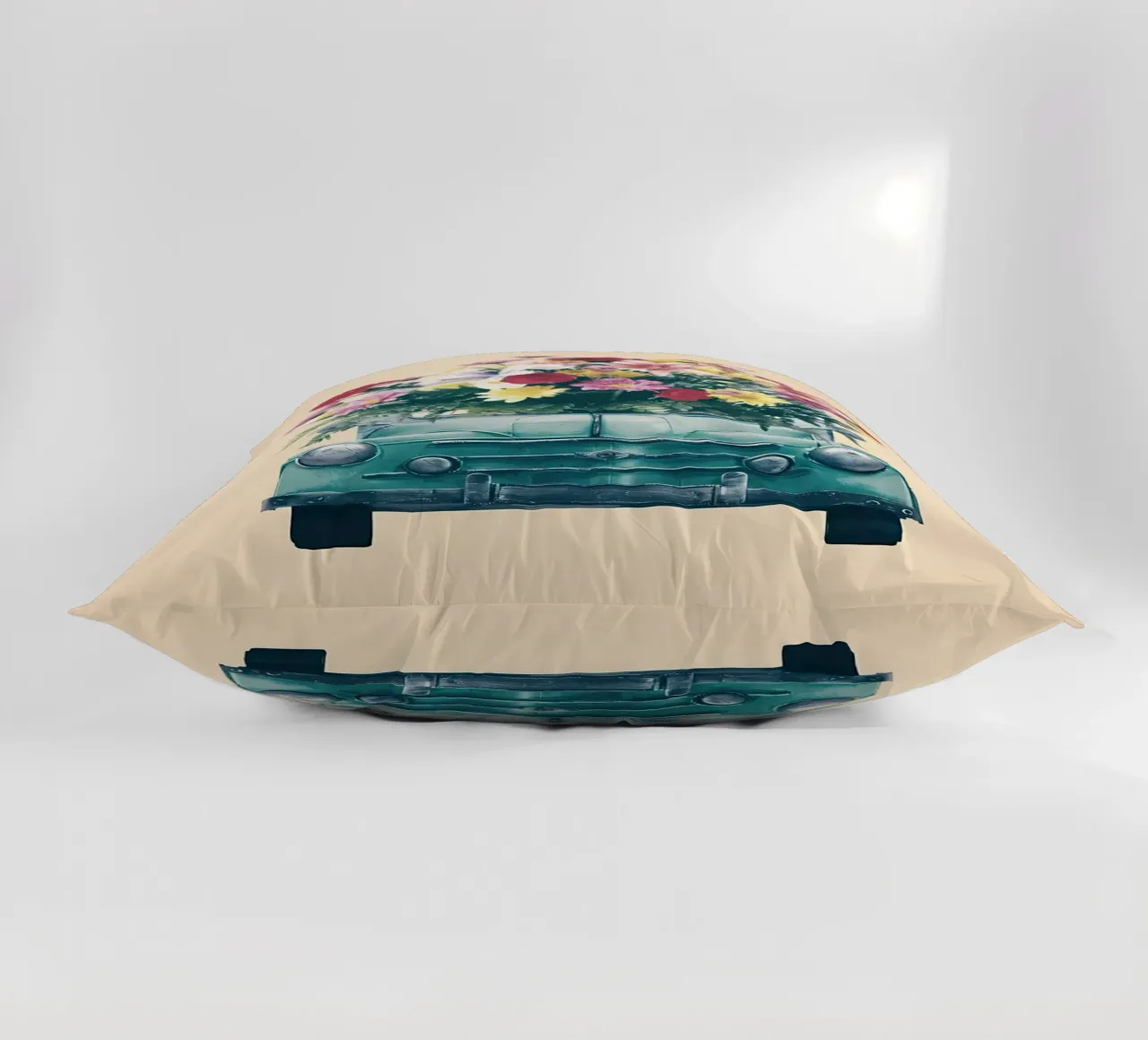 Auto retrò con fiori cuscino da diedrich