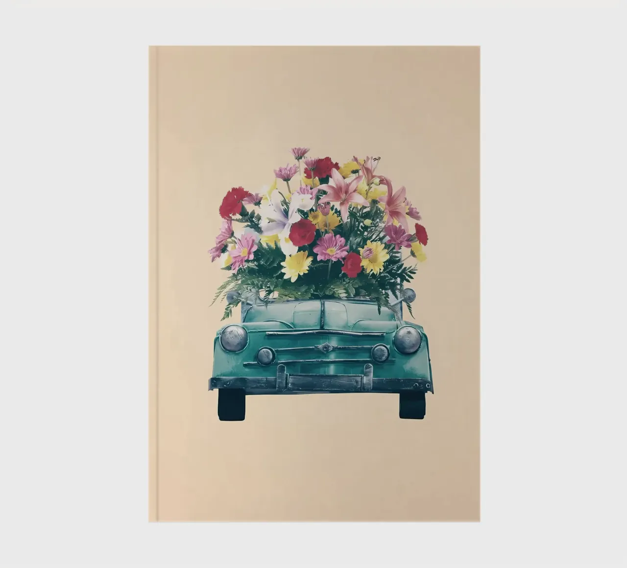 Auto retrò con fiori diario da diedrich