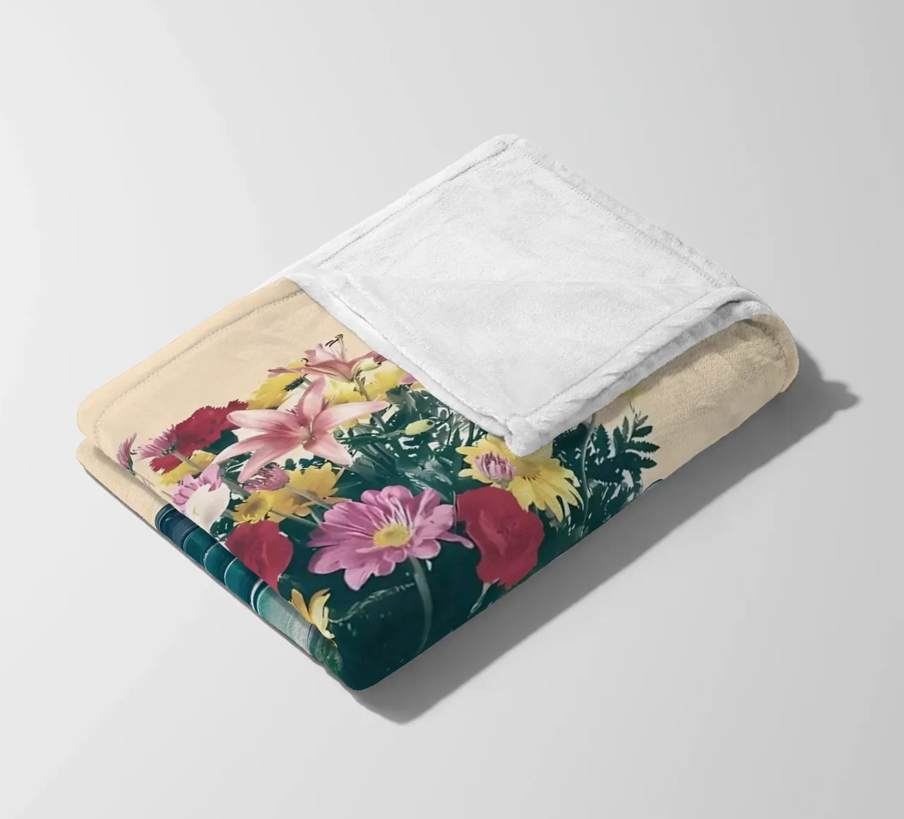 Auto retrò con fiori coperta in pile da diedrich