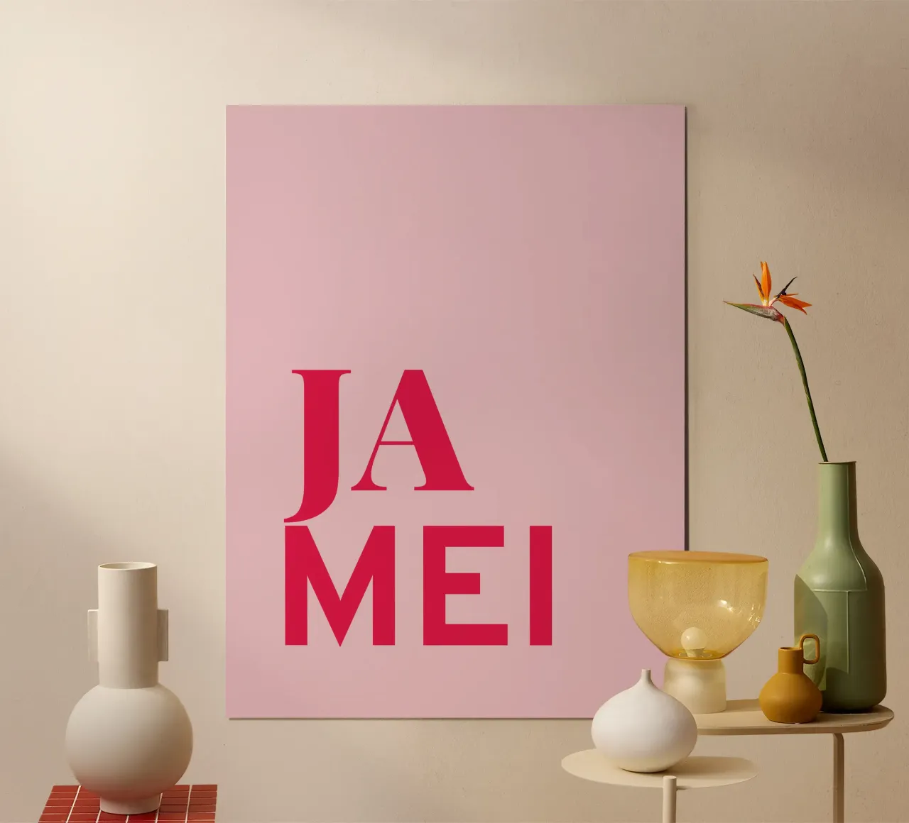 Ja mei poster with wooden frame by Made in Bavaria