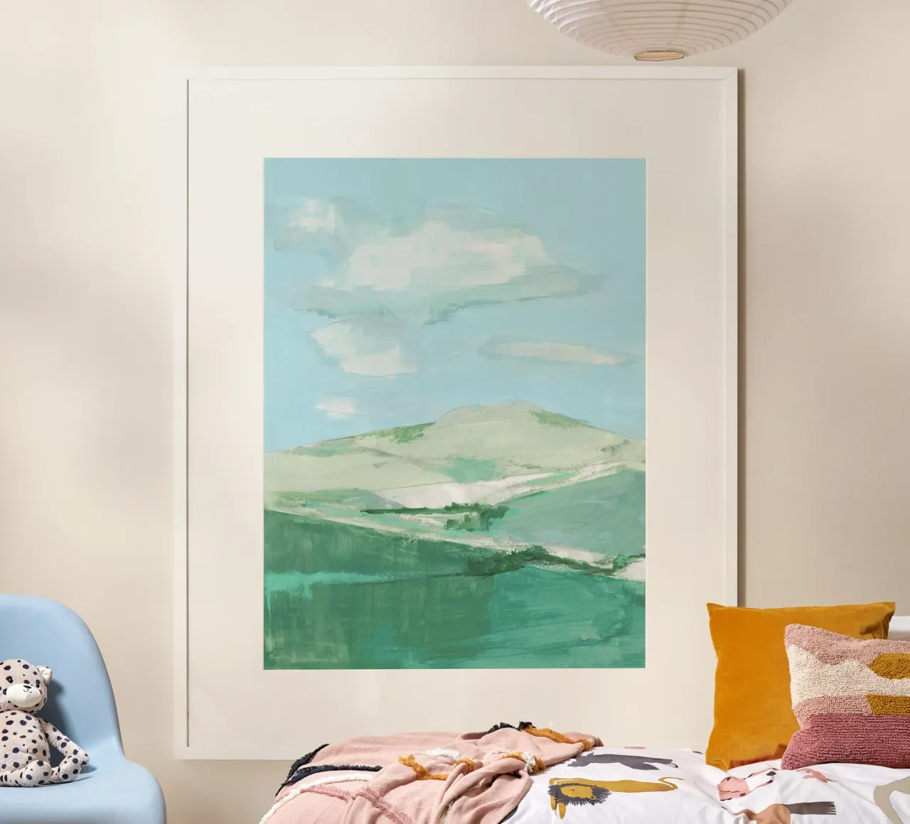 Paesaggio Big Sky Campagna n. 3 poster con telaio in alluminio da Cartissi