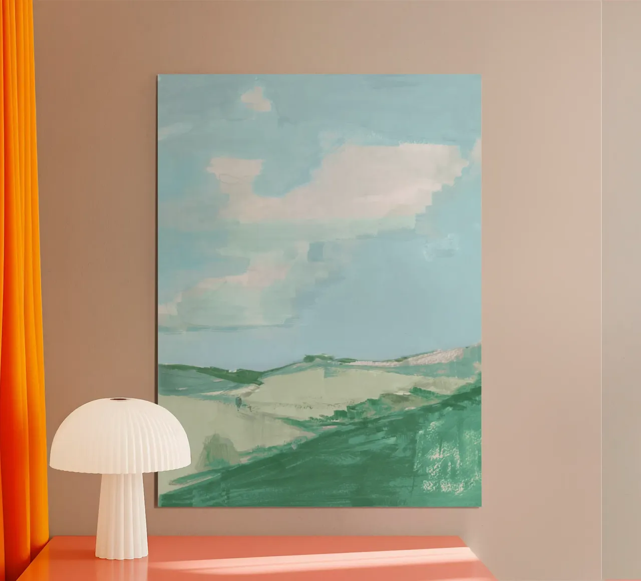 Paesaggio Big Sky Campagna n. 1 poster con telaio in alluminio da Cartissi