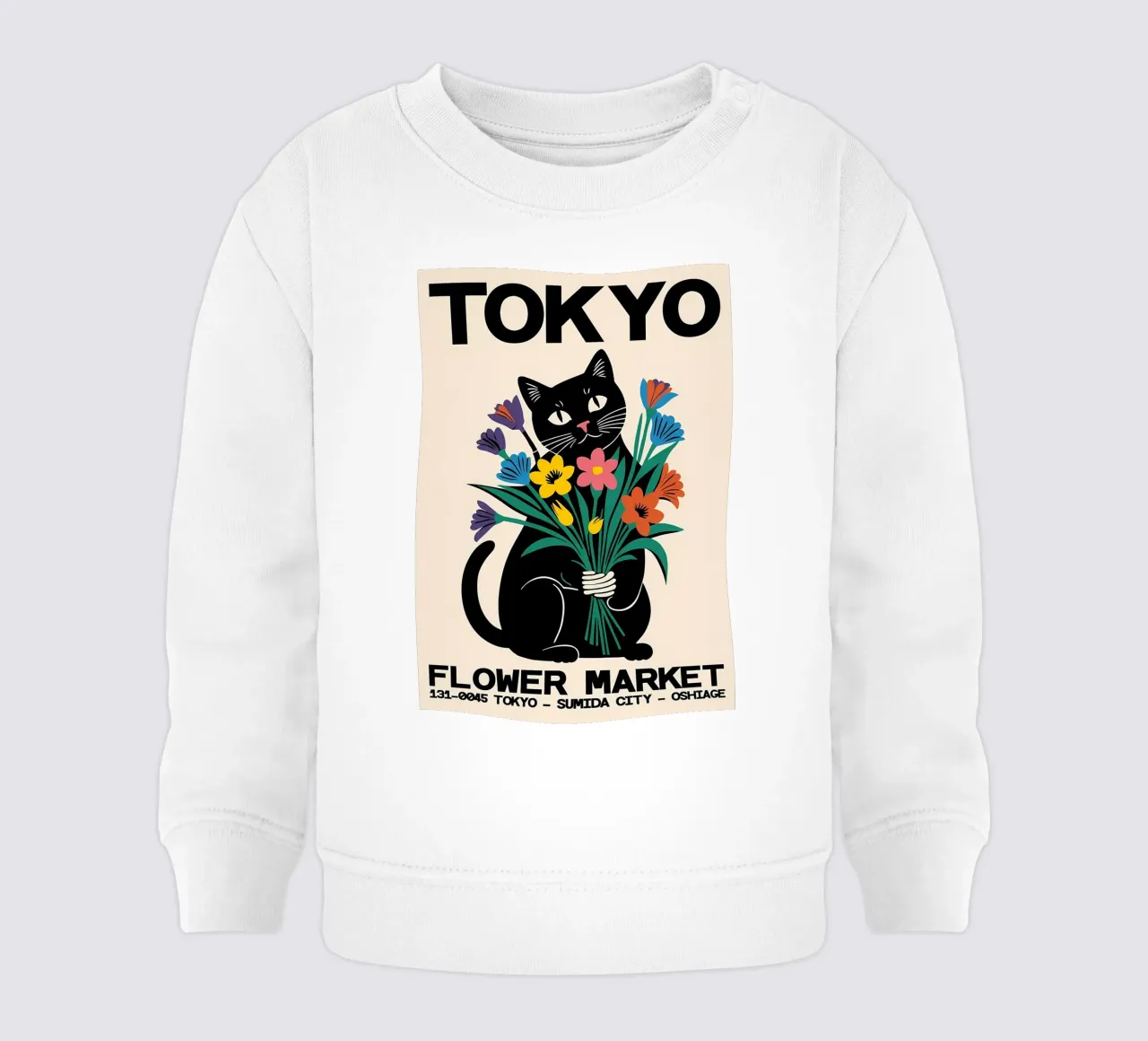 Mercato dei fiori di Tokyo felpa neonato da diedrich