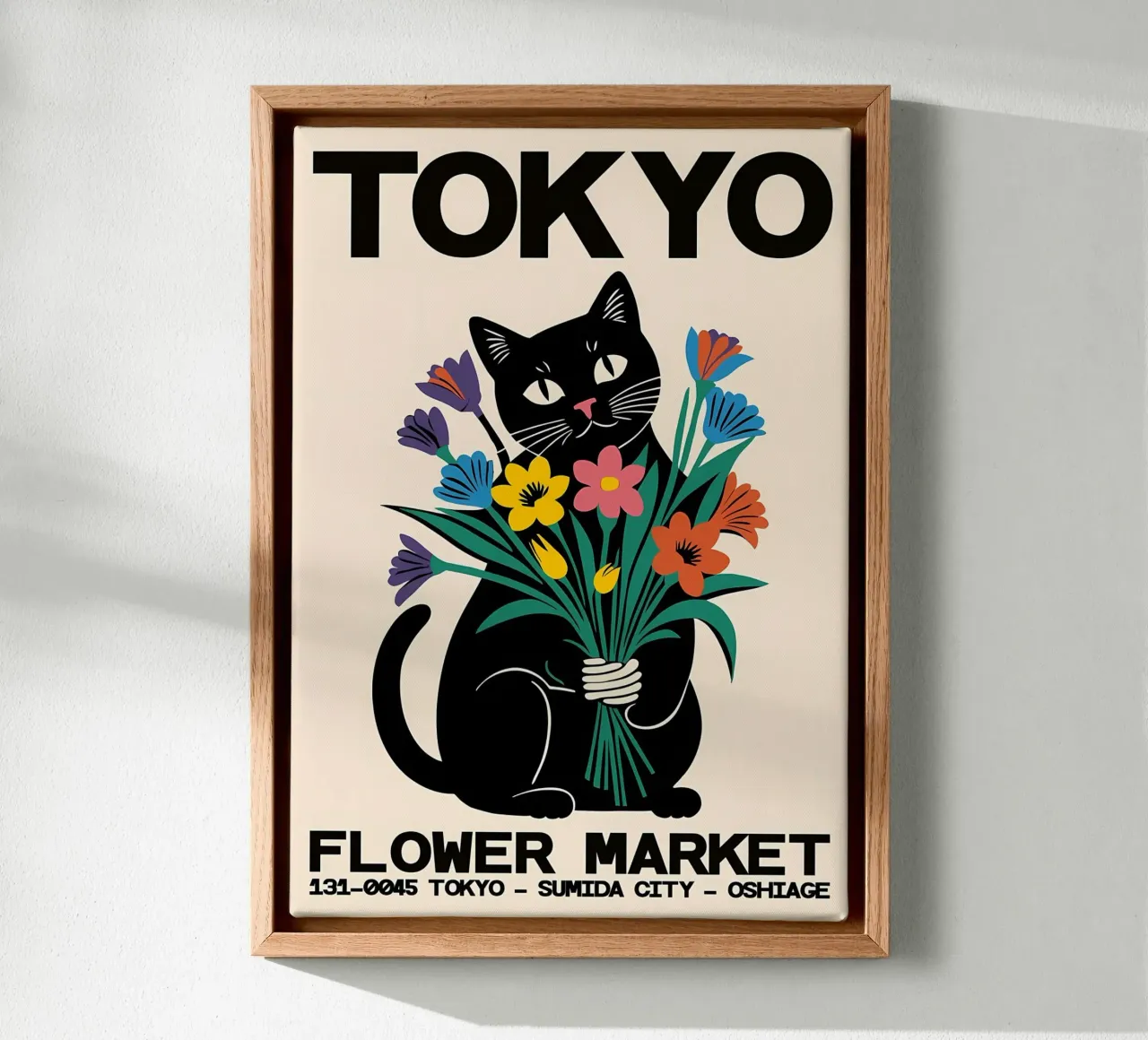 Bloemenmarkt Tokio canvas van diedrich
