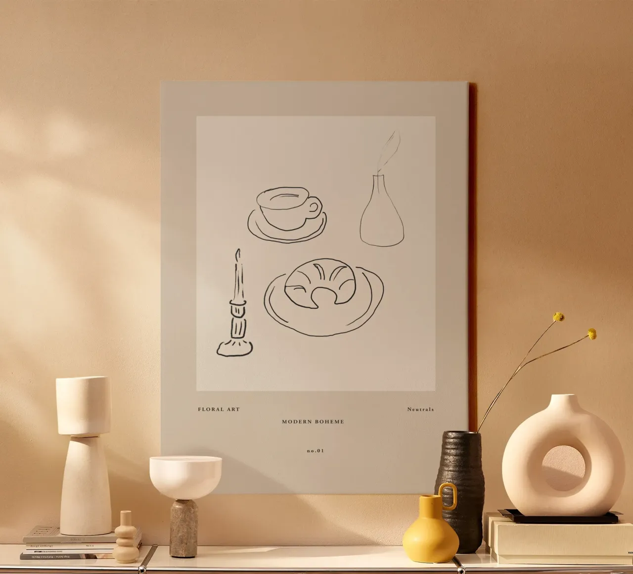 Art Bohemian No. 41 tela con Cornice a cassetta da treechild