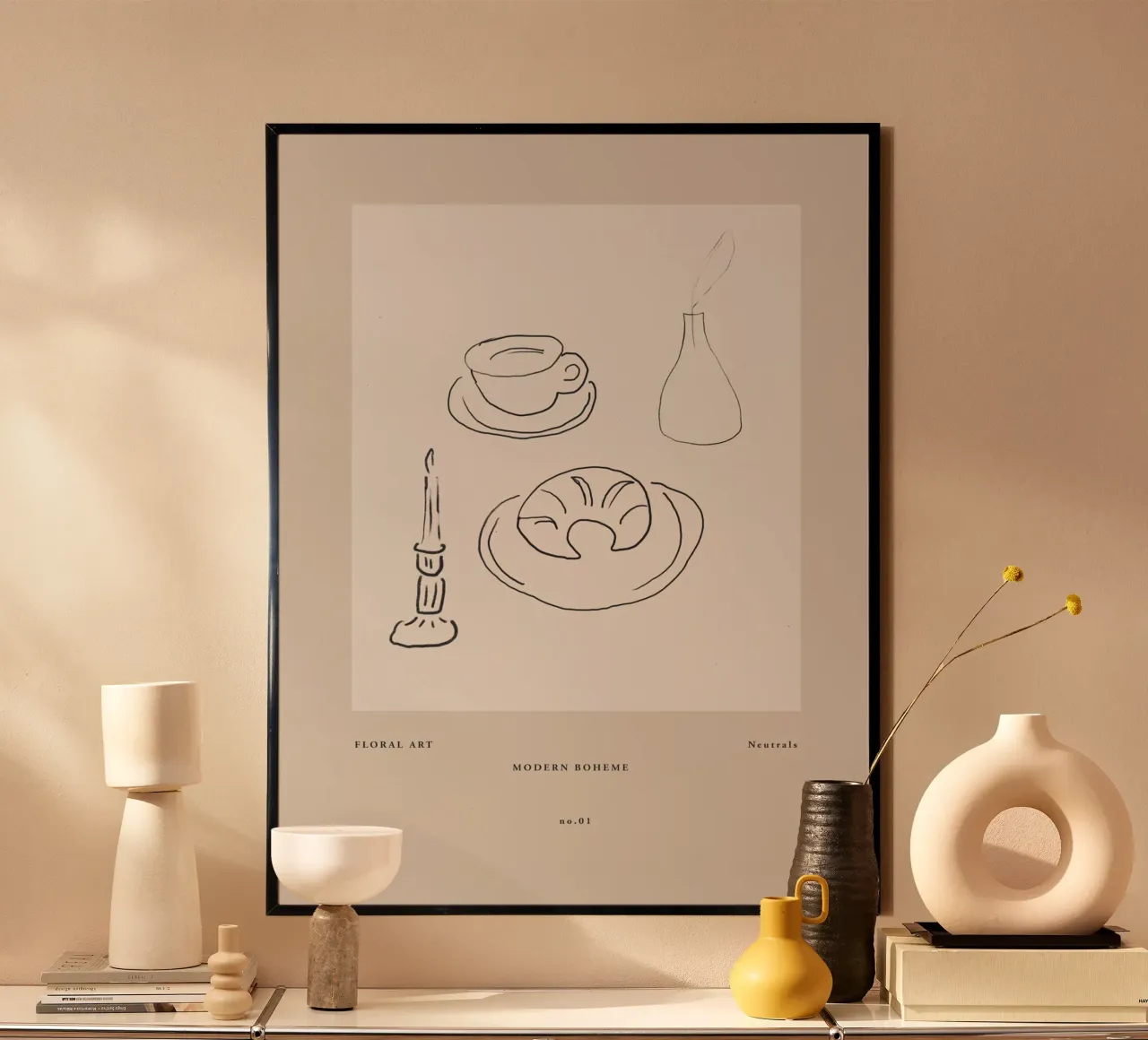 Art Bohemian No. 41 poster con telaio in legno da treechild