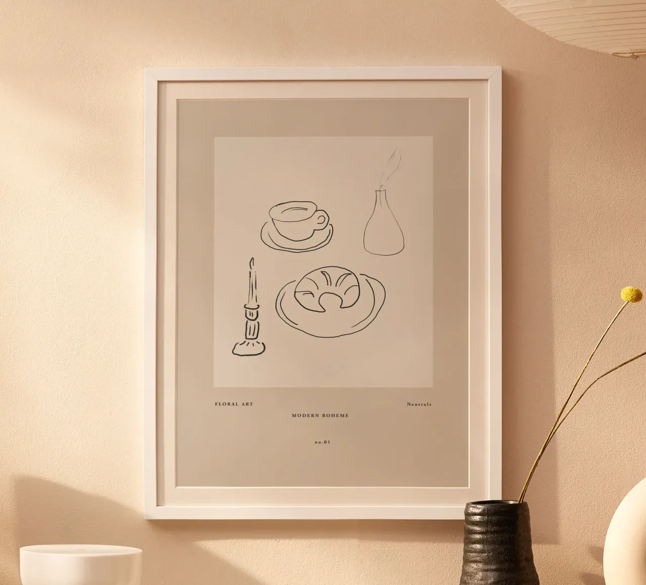 Art Bohemian No. 41 poster con telaio in legno da treechild