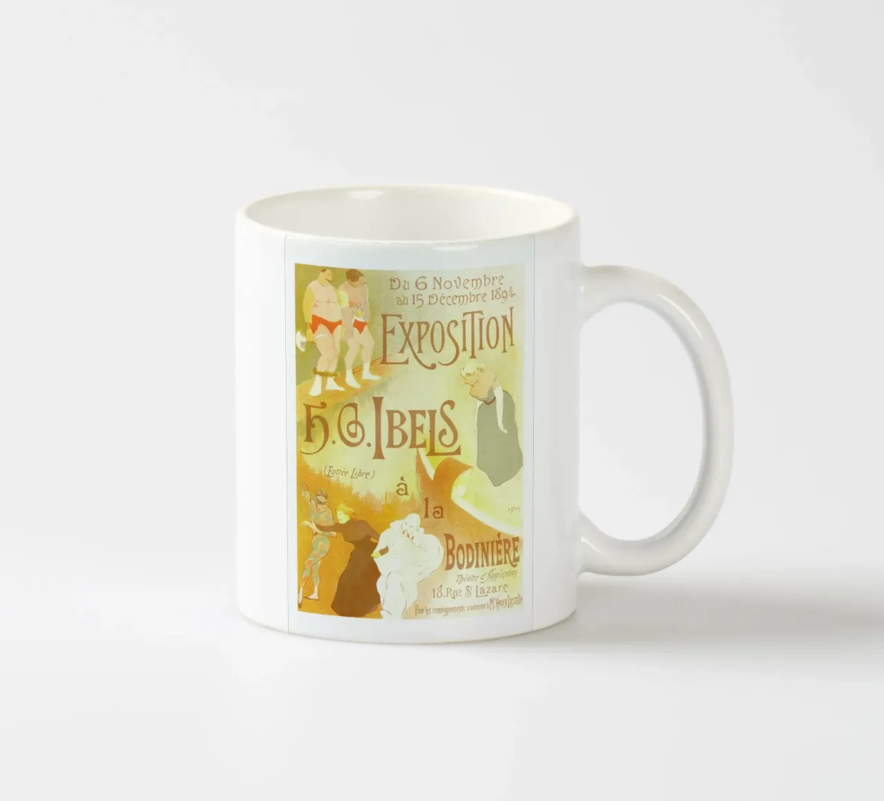Poster for l' Exposition de H. G. Ibels tazza in ceramica da Artokoloro Quint Lox Ltd