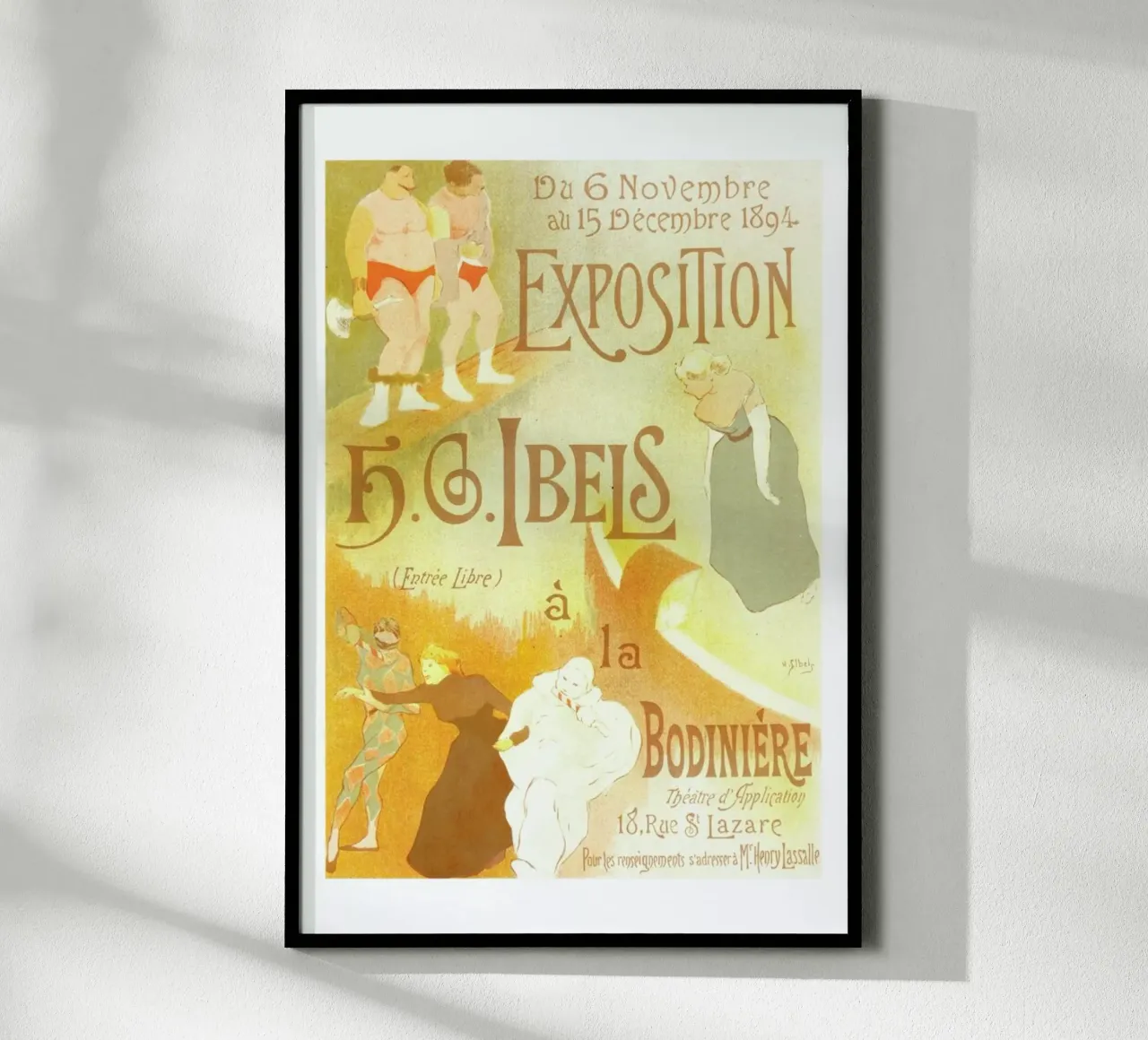 Poster for l' Exposition de H. G. Ibels poster con telaio in alluminio da Artokoloro Quint Lox Ltd