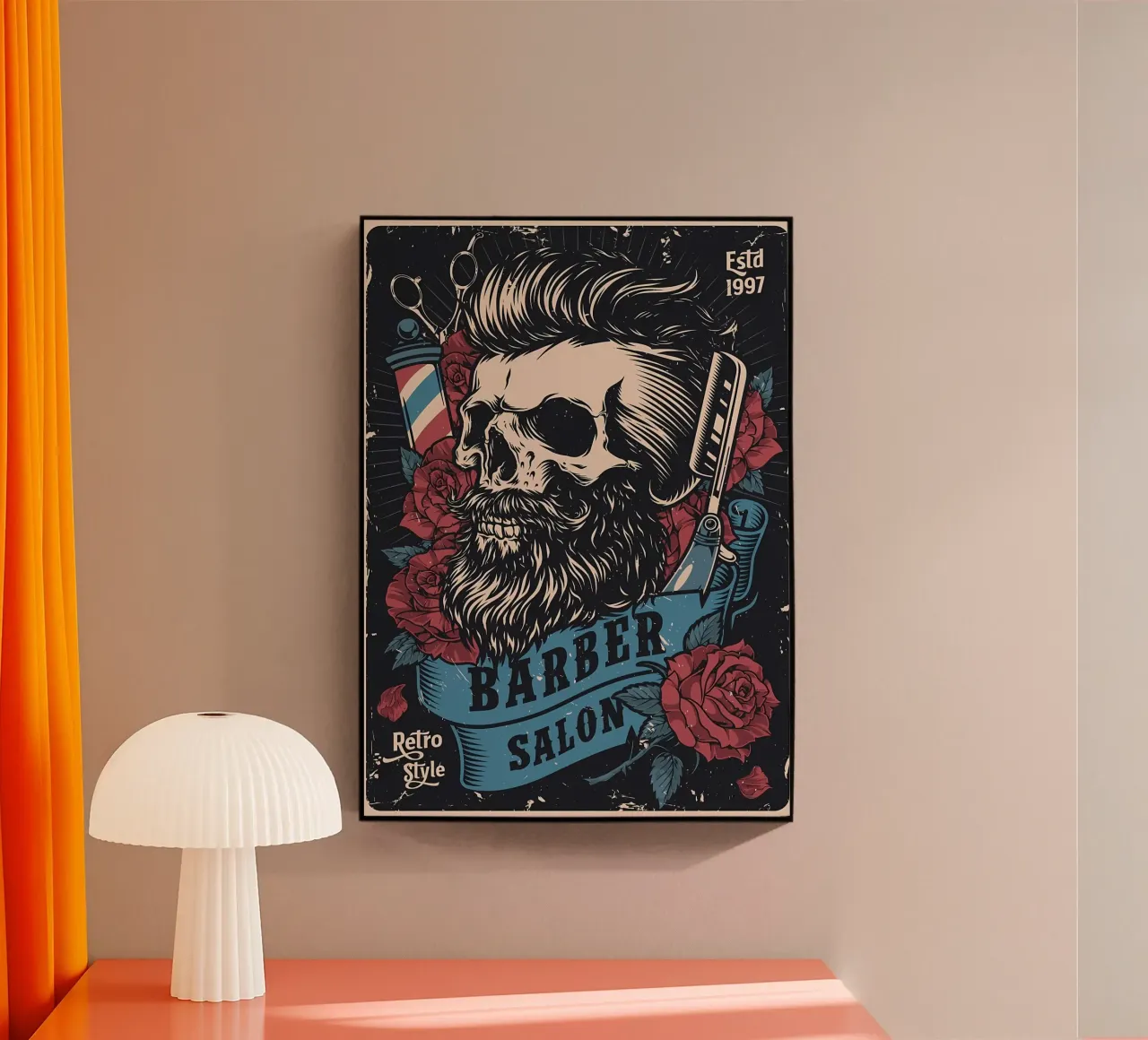 Barbershop Barber Salon acrylic glass by diedrich