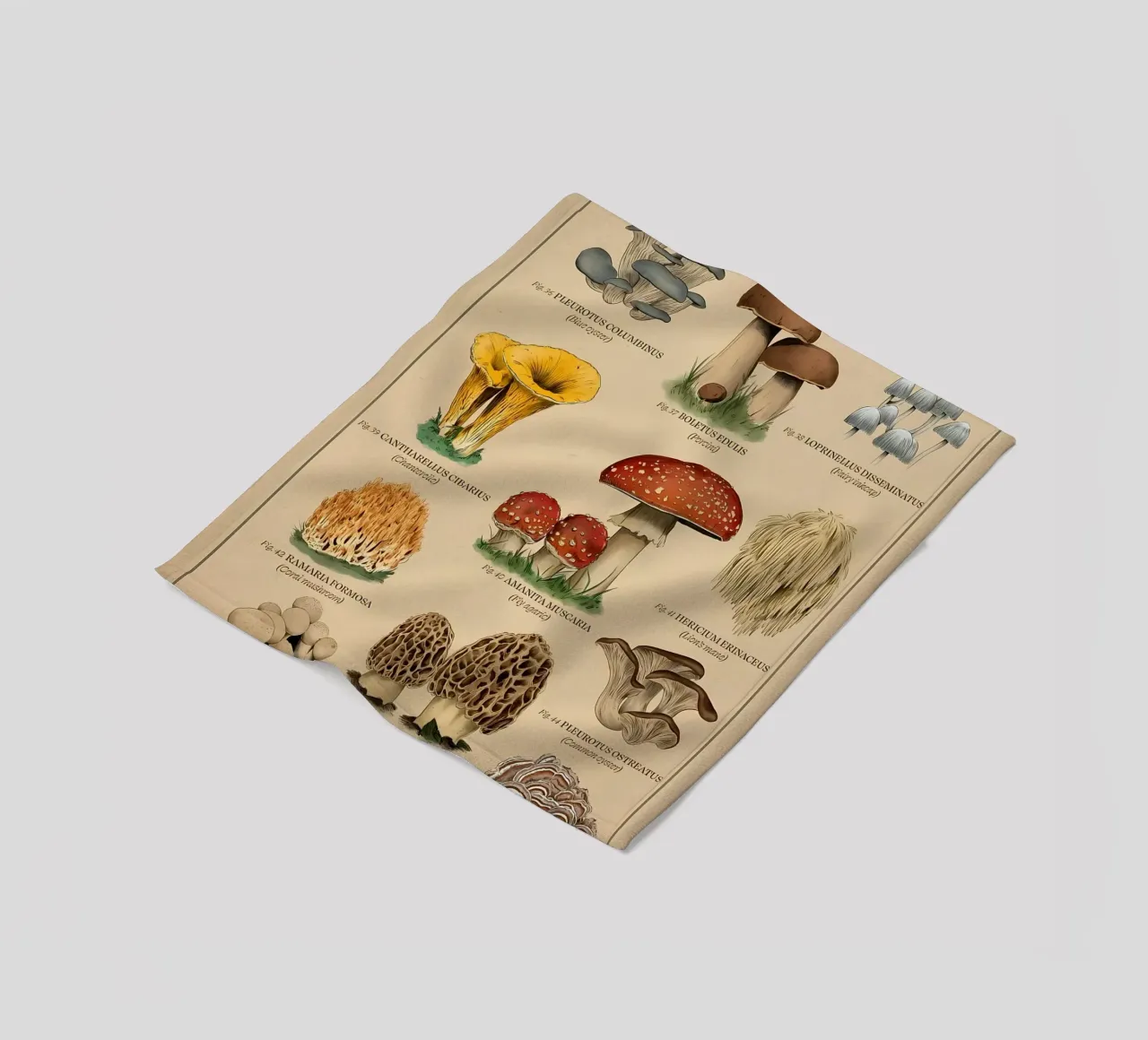 Mushroom of the forest fleece blanket by diedrich