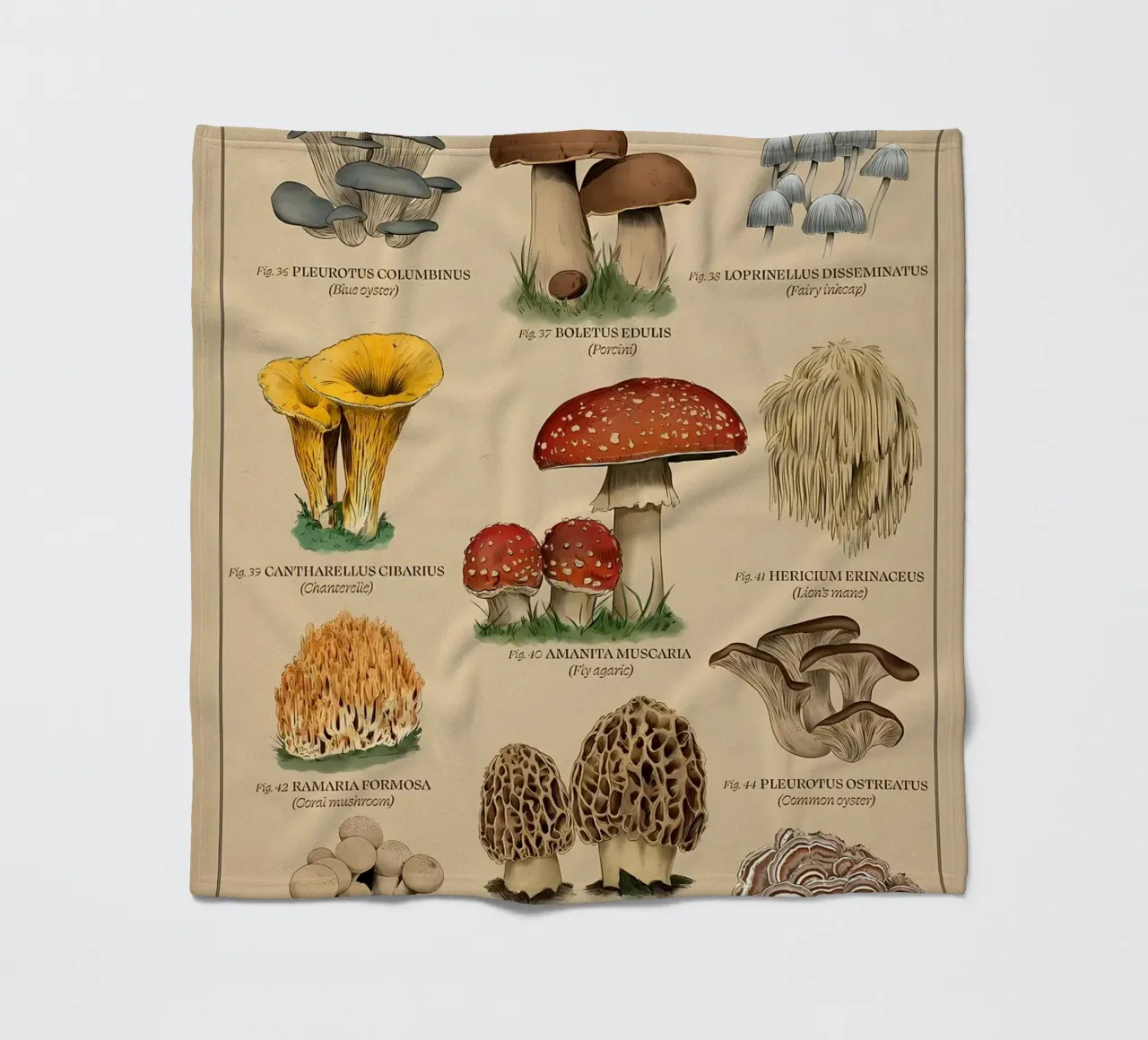 Mushroom of the forest fleece blanket by diedrich