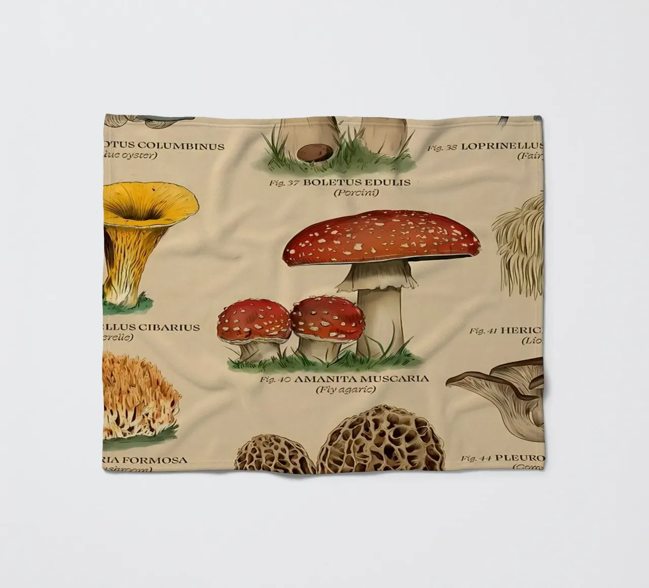 Mushroom of the forest fleece blanket by diedrich