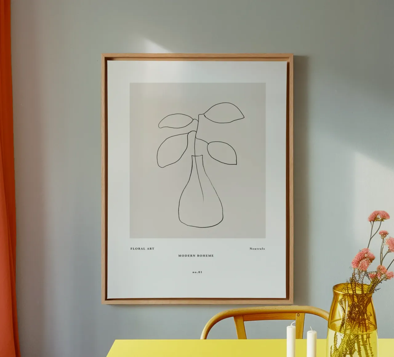 Art Bohemian No 46 tela con Cornice a cassetta da treechild