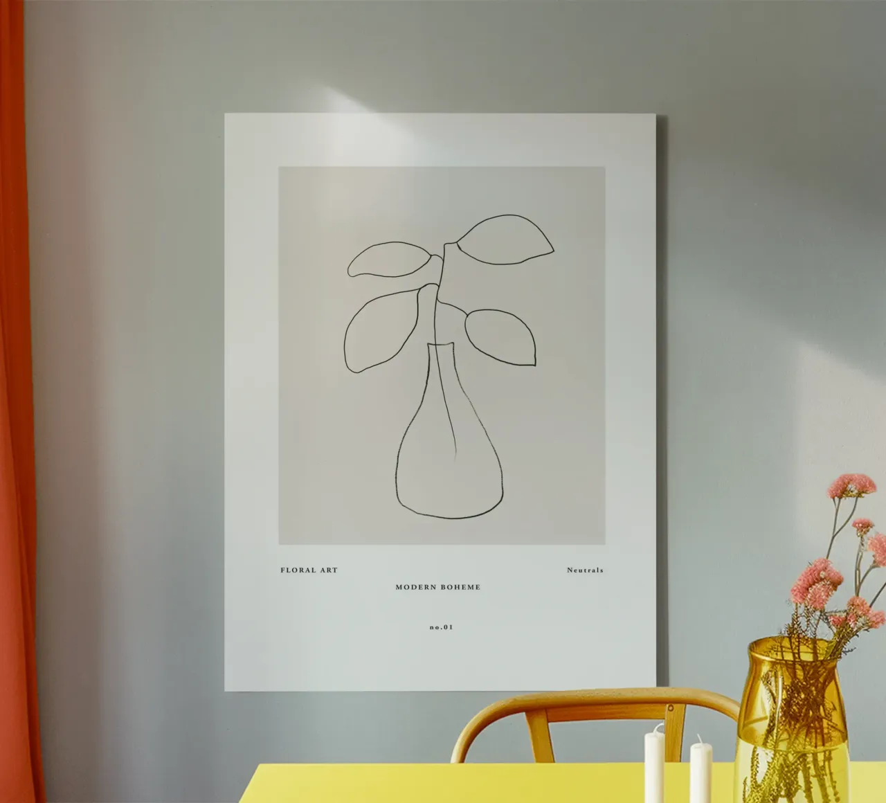 Art Bohemian No 46 tela con Cornice a cassetta da treechild
