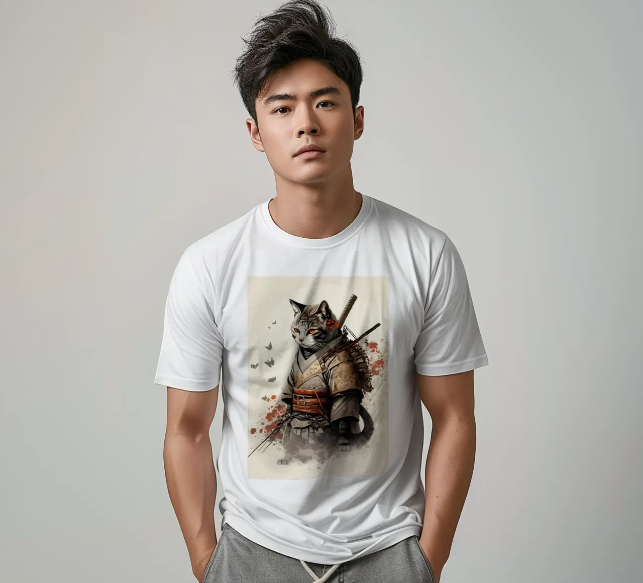 Chat samouraï t-shirt de diedrich