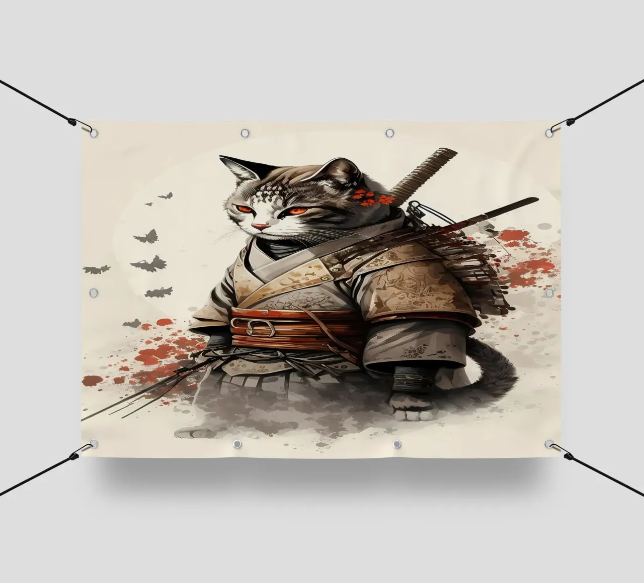 Gatto samurai telo in pvc da diedrich