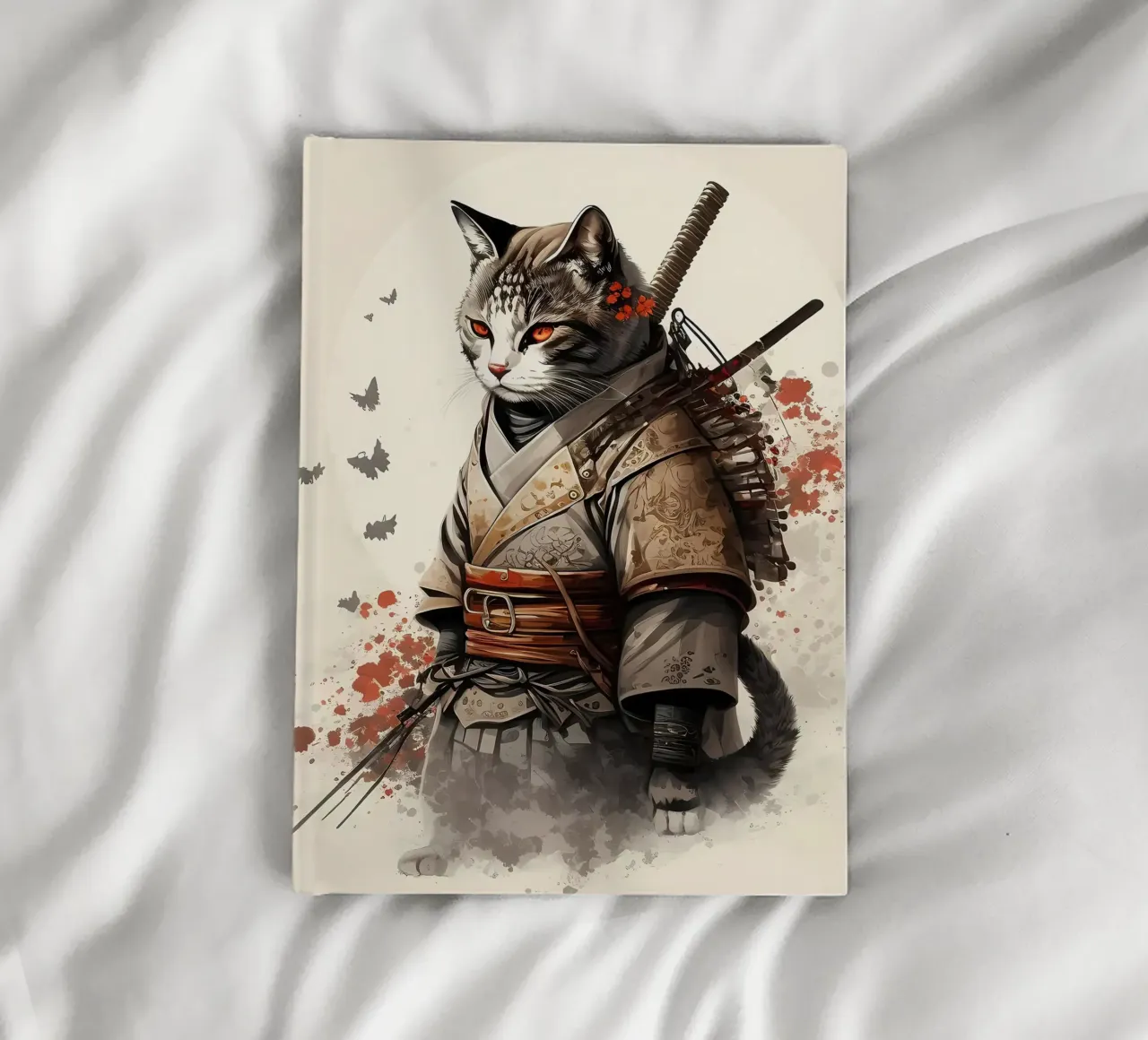 Chat samouraï carnet de notes de diedrich