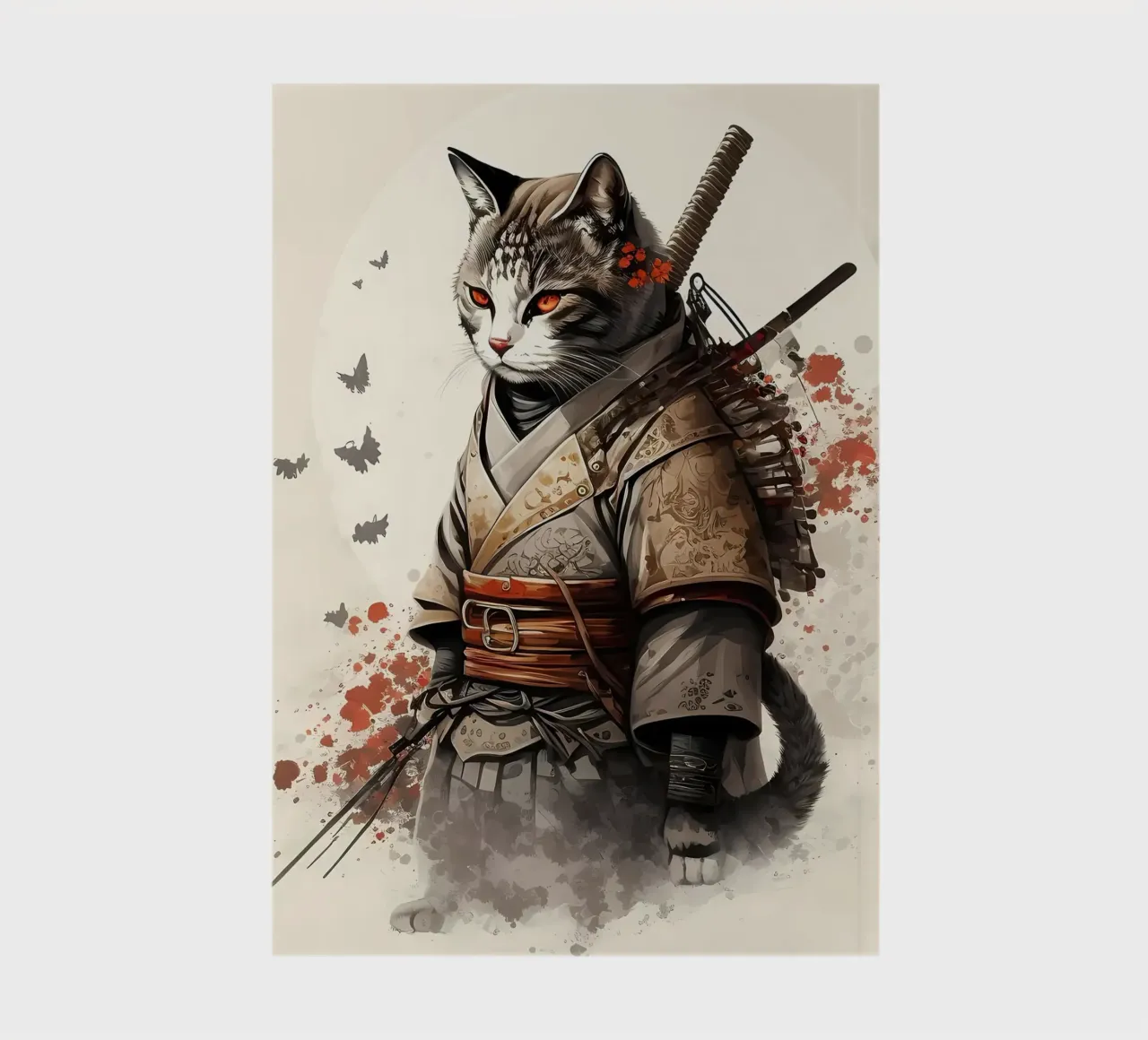 Chat samouraï carnet de notes de diedrich