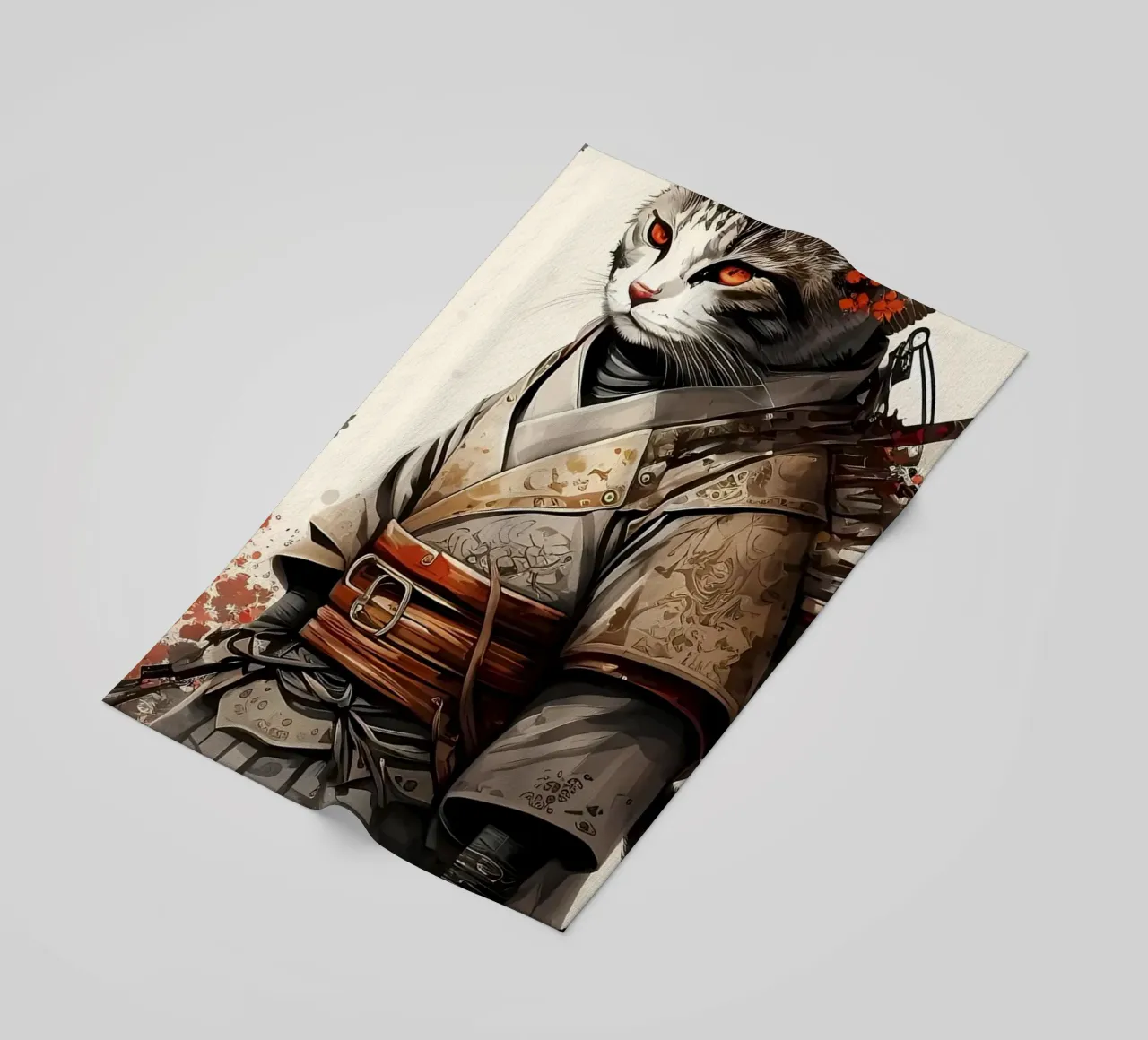 Samurai-Katze Strandtuch von diedrich