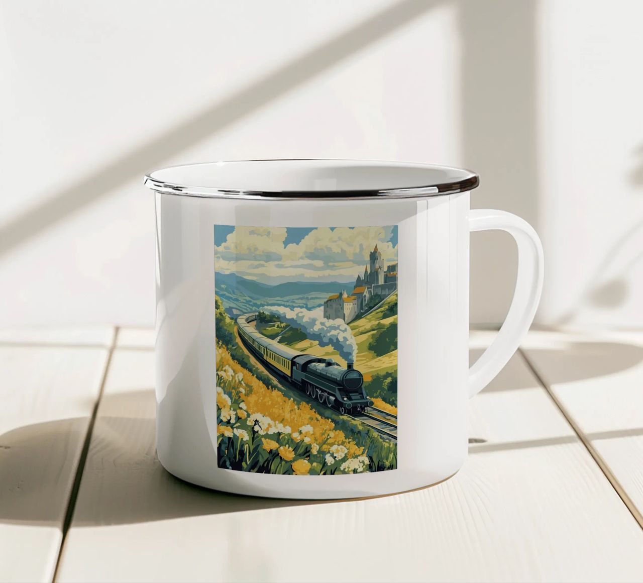 Viaggio sull'Orient Express tazza in smalto da diedrich