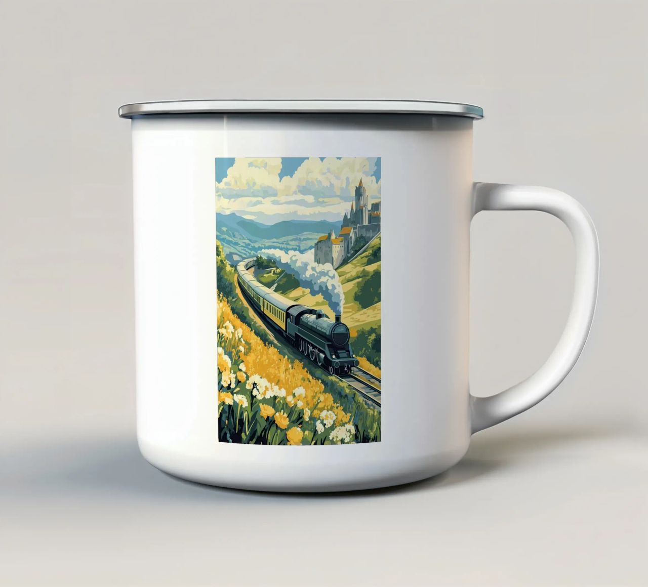 Viaggio sull'Orient Express tazza in smalto da diedrich