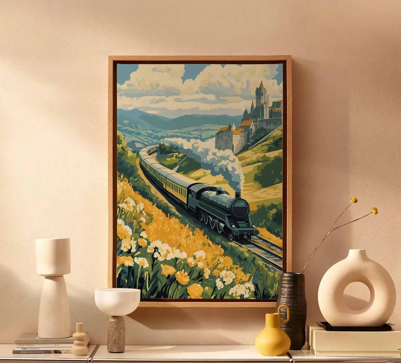 L'Orient Express toile avec Caisse américaine de diedrich