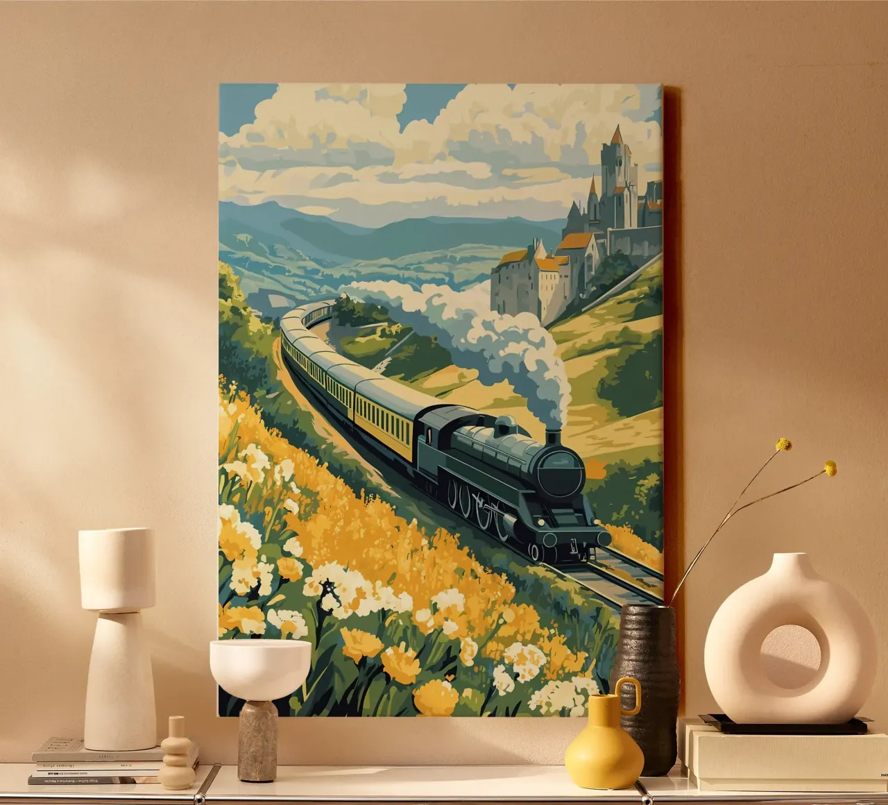 L'Orient Express toile avec Caisse américaine de diedrich