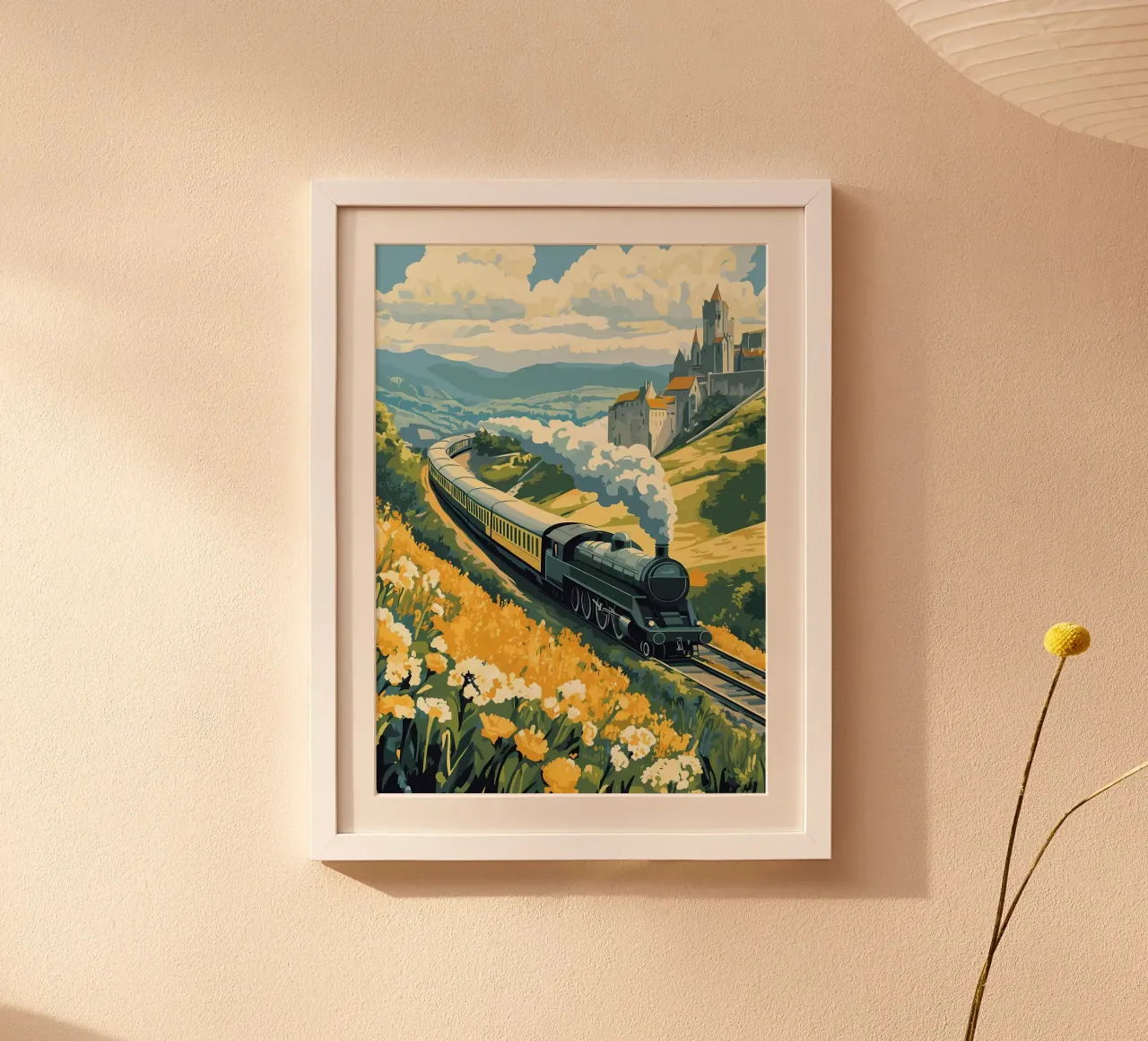 Viaggio sull'Orient Express poster con telaio in legno da diedrich