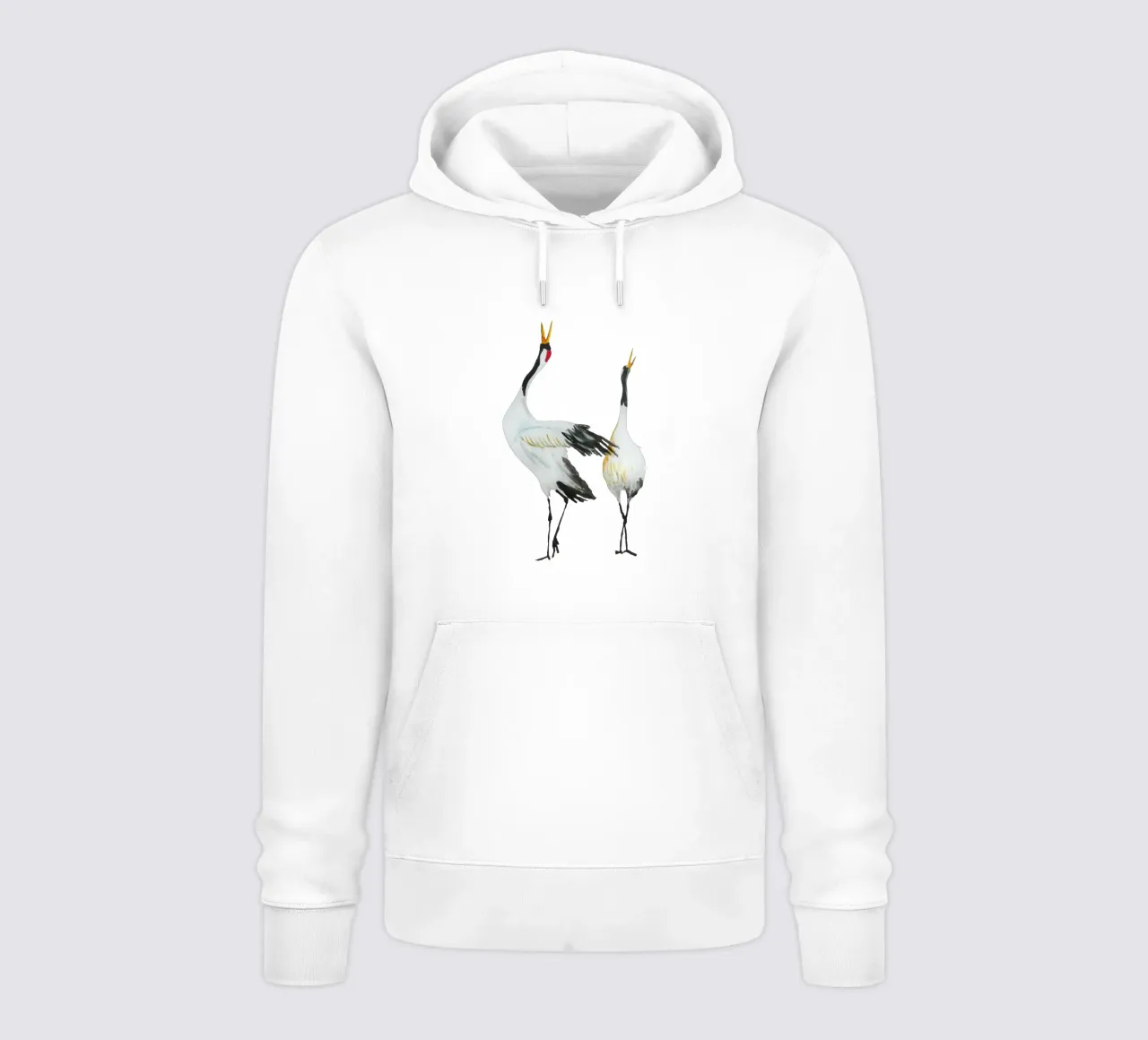 Japanese cranes felpa con cappuccio da Femke Zwaan