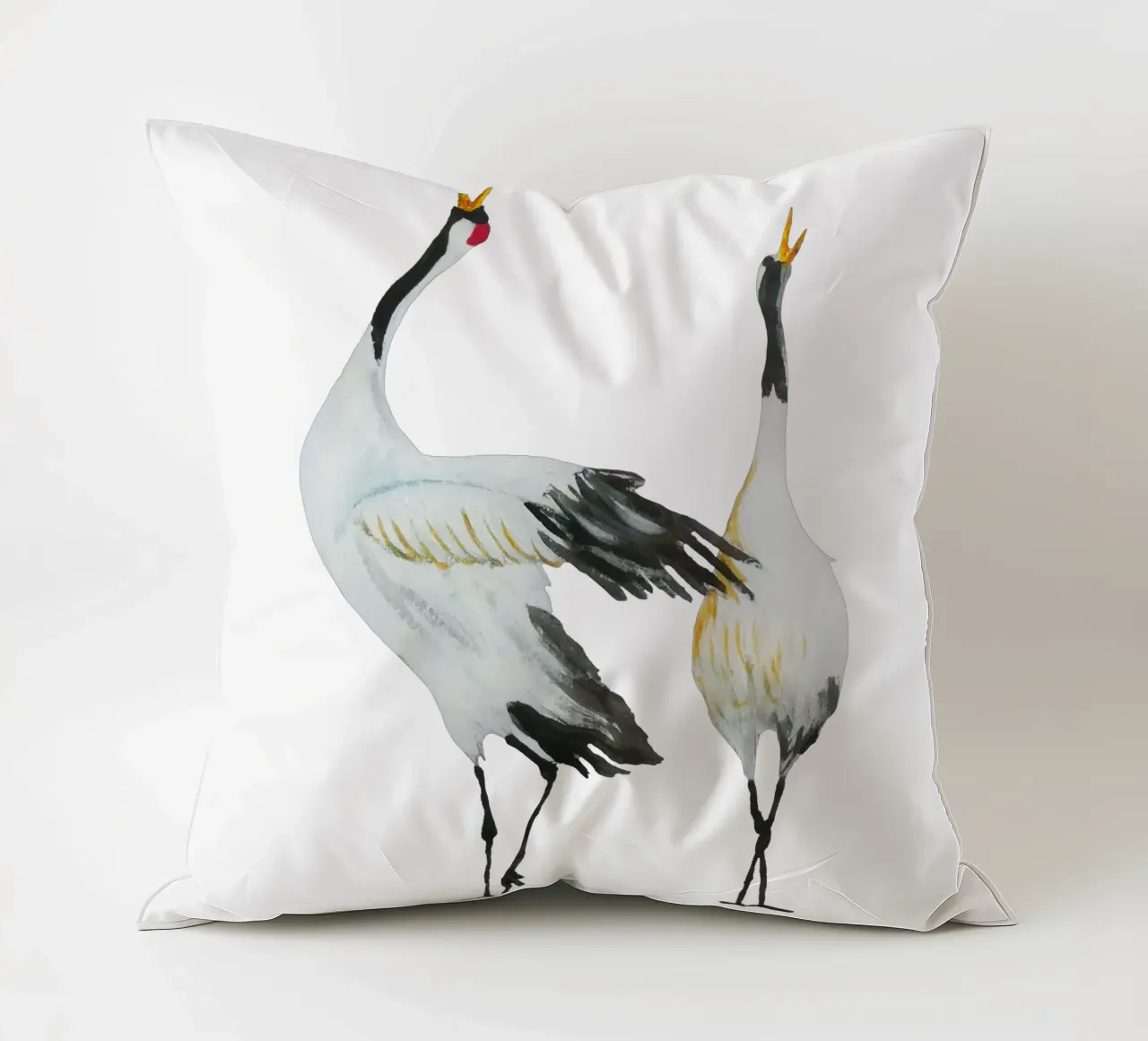 Japanese cranes cuscino da Femke Zwaan