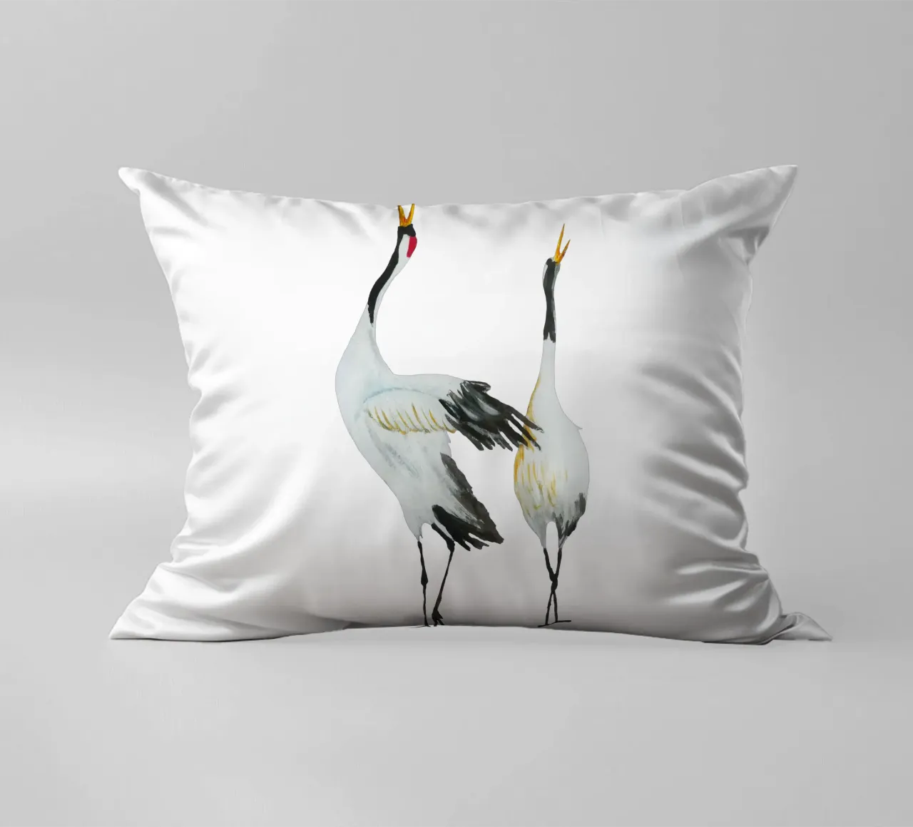 Japanese cranes cuscino da Femke Zwaan