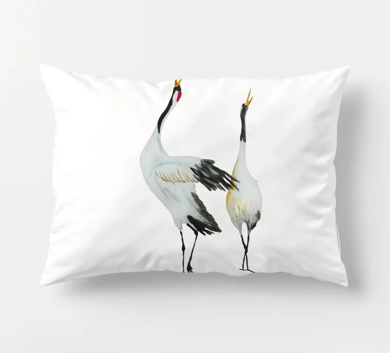 Japanese cranes cuscino da Femke Zwaan