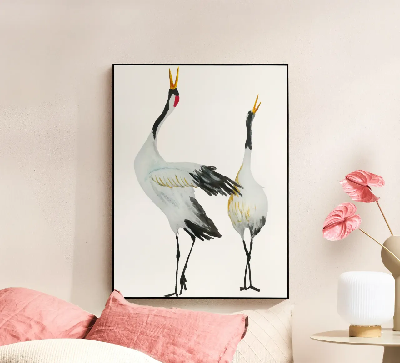 Japanese cranes plexiglass da Femke Zwaan