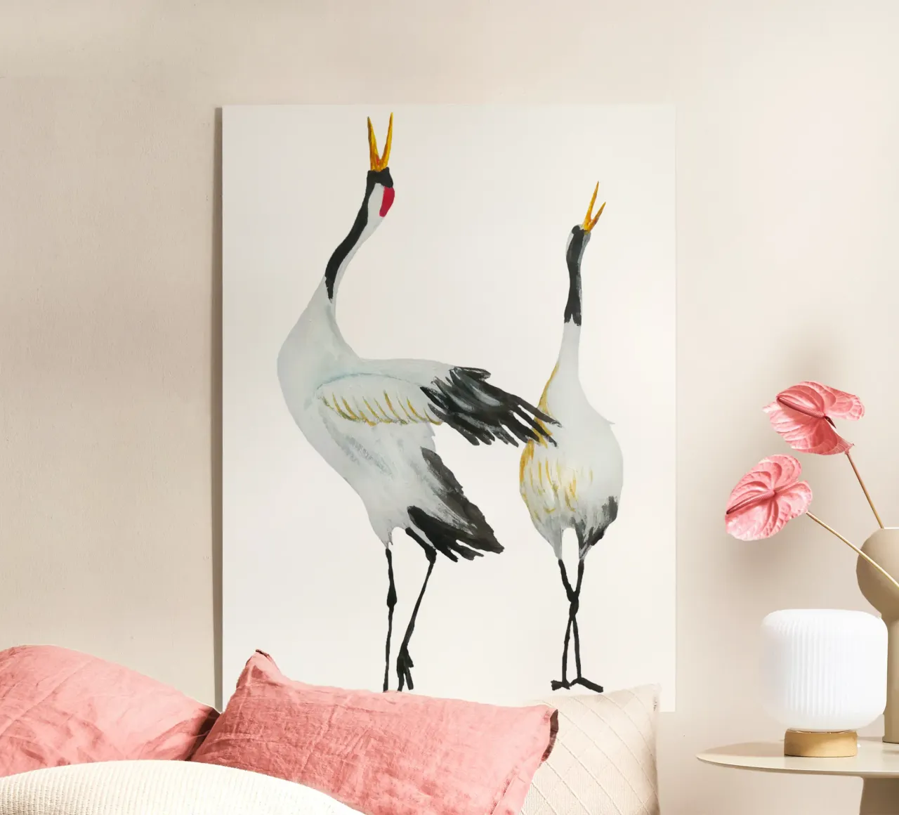 Japanese cranes plexiglass da Femke Zwaan