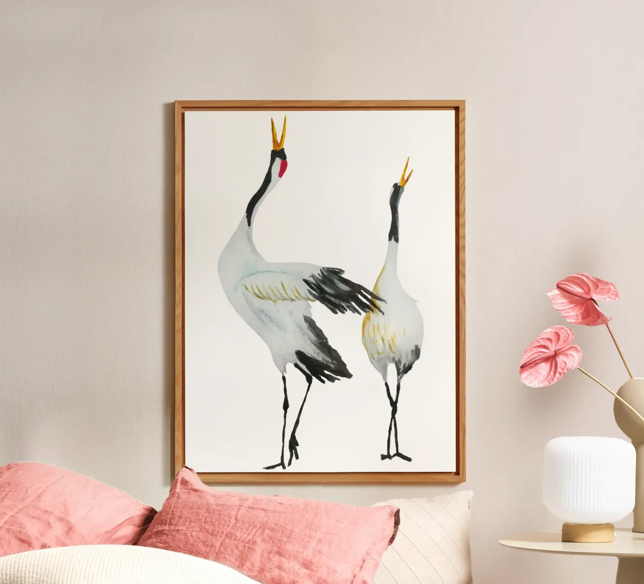 Japanese cranes alluminio dibond da Femke Zwaan