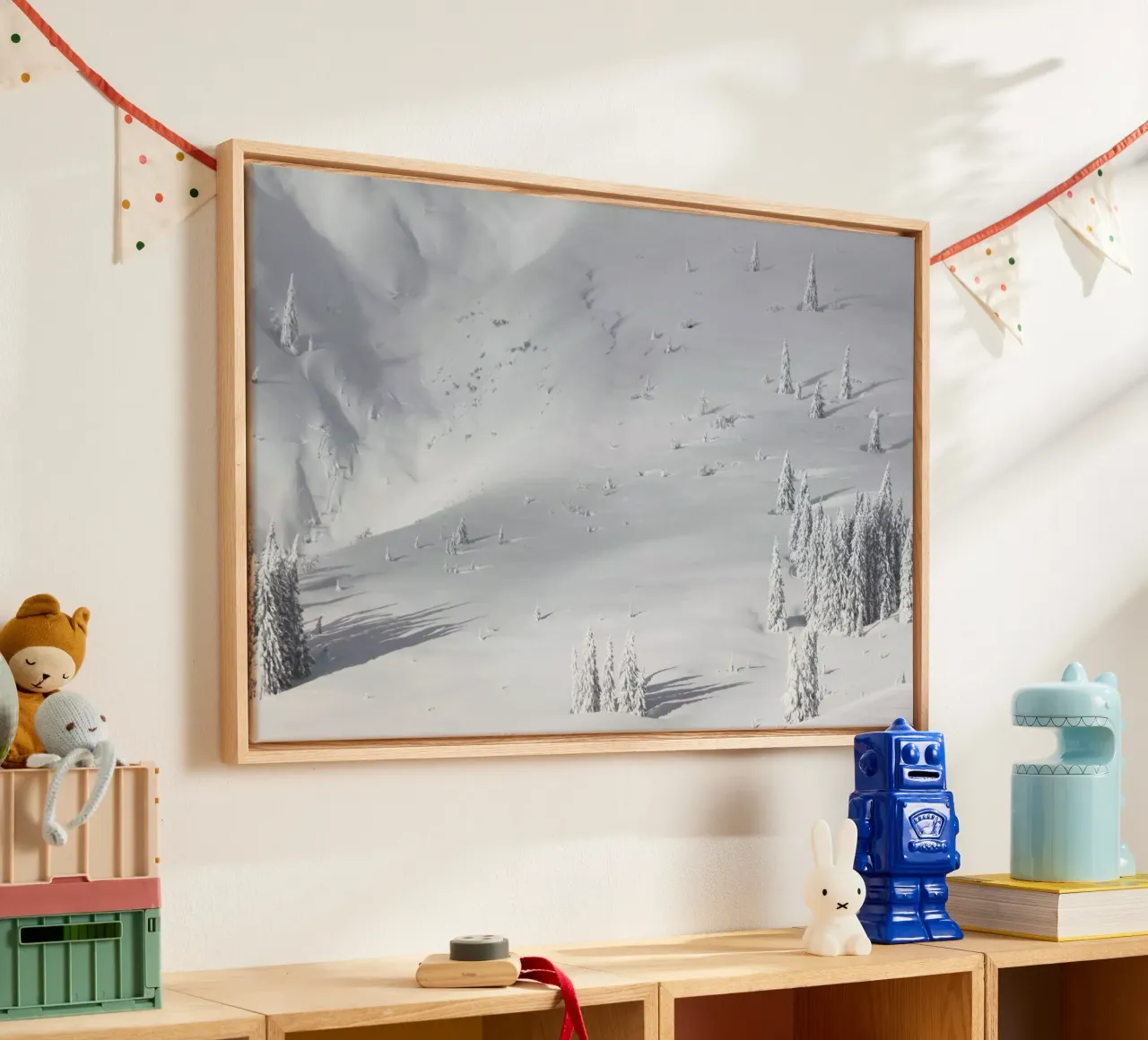 Planet Snow 1 tela con Cornice a cassetta da Nur Mut