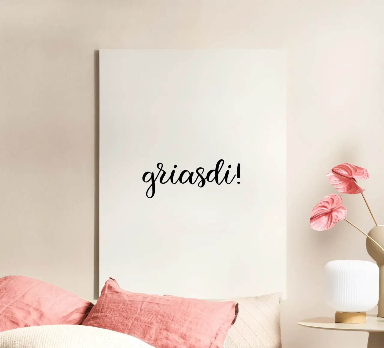 Griasdi! tela con Cornice a cassetta da Made in Bavaria